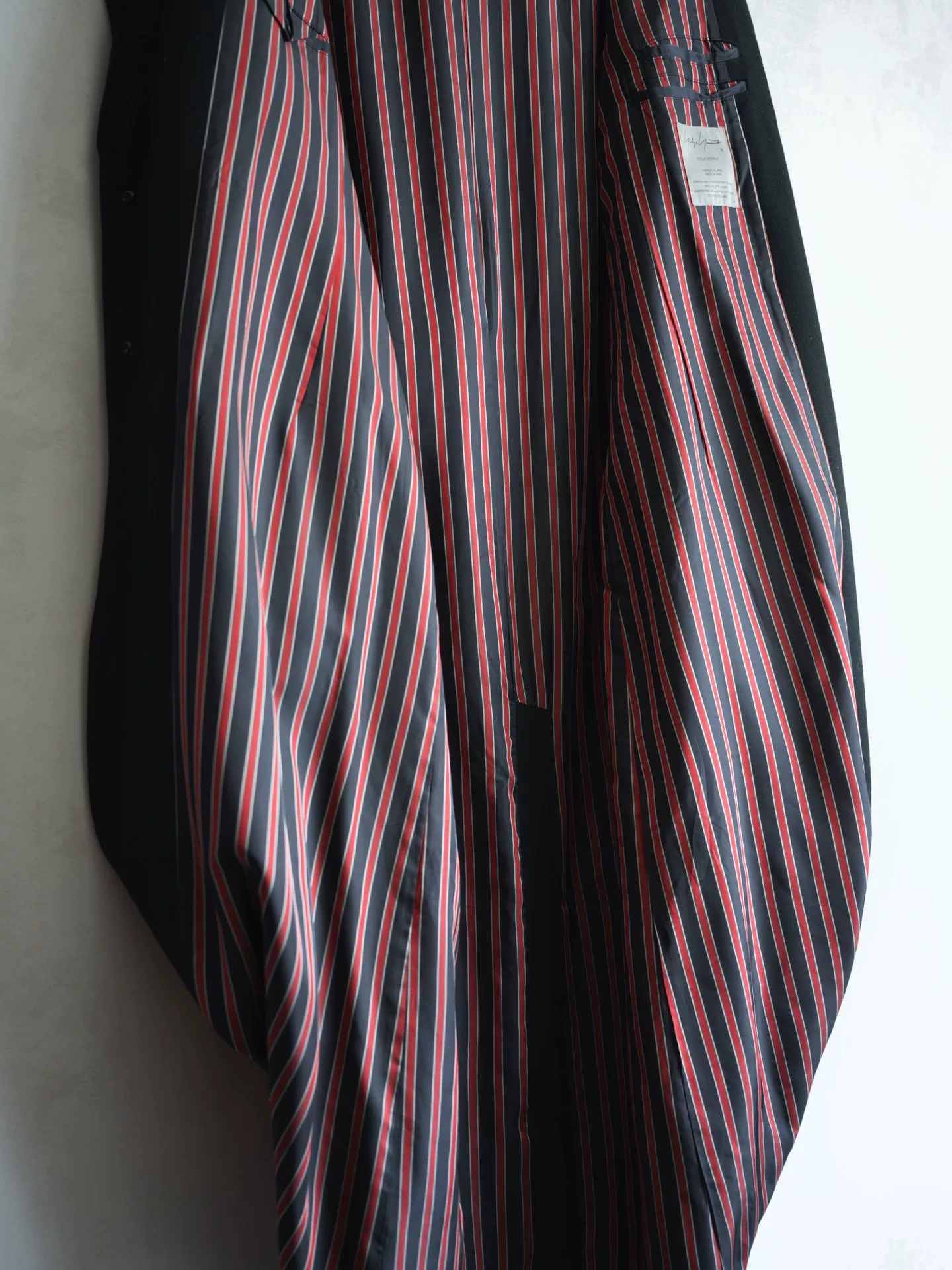Yohji Yamamoto Flannel Striped Coat