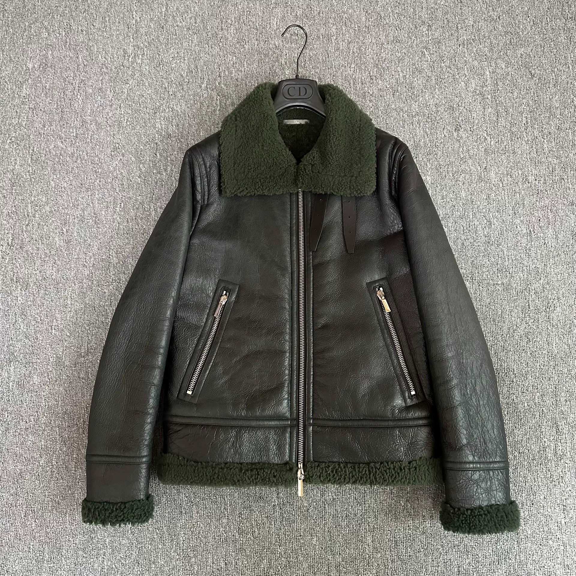 Dior Homme 18FW Shearling Leather Jacket — front