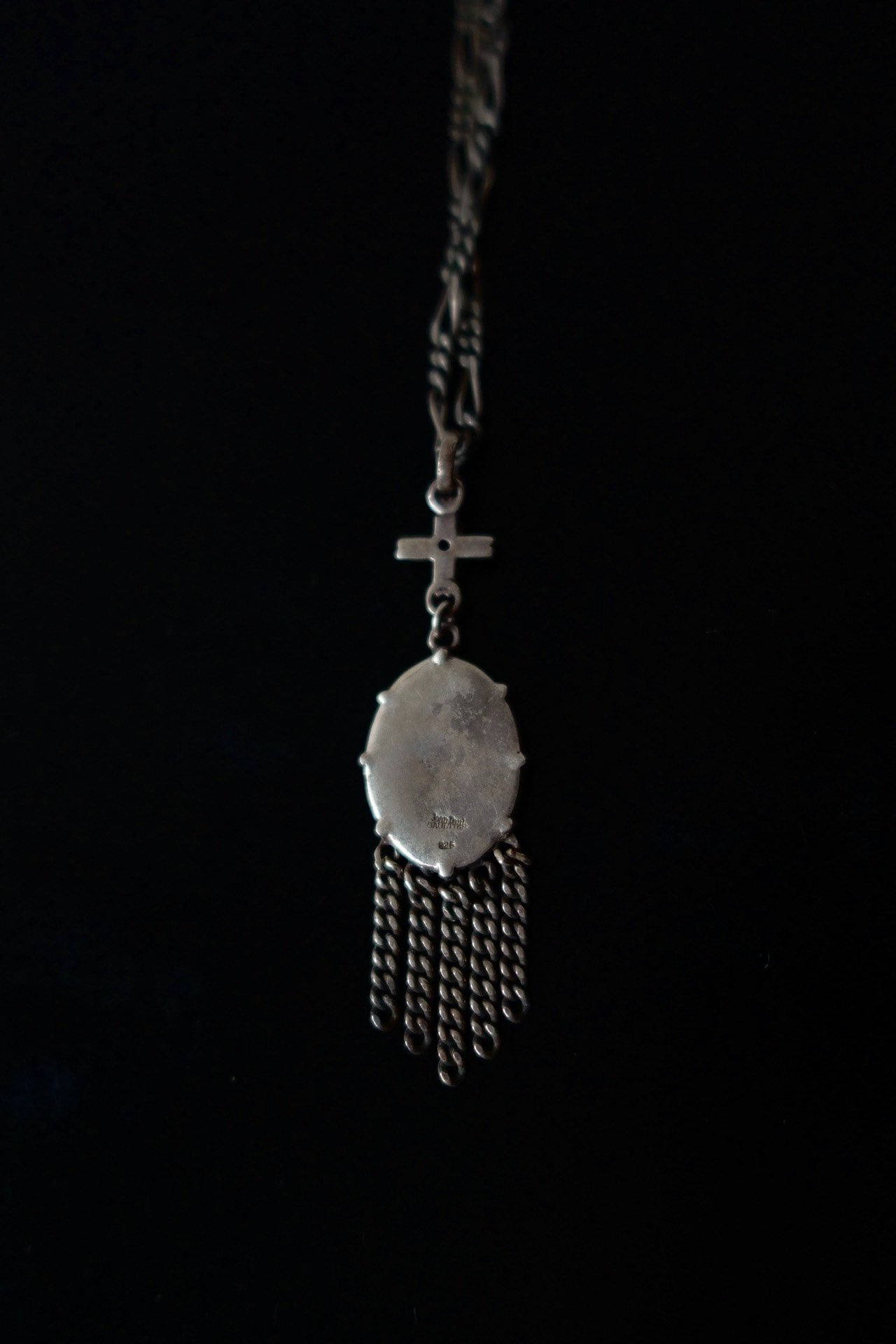 Jean Paul Gaultier Silver Fringe Archive Necklace — label