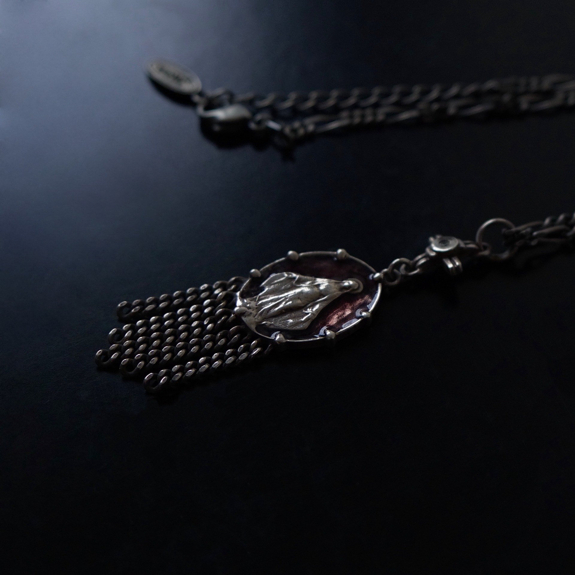 Jean Paul Gaultier Silver Fringe Archive Necklace — detail