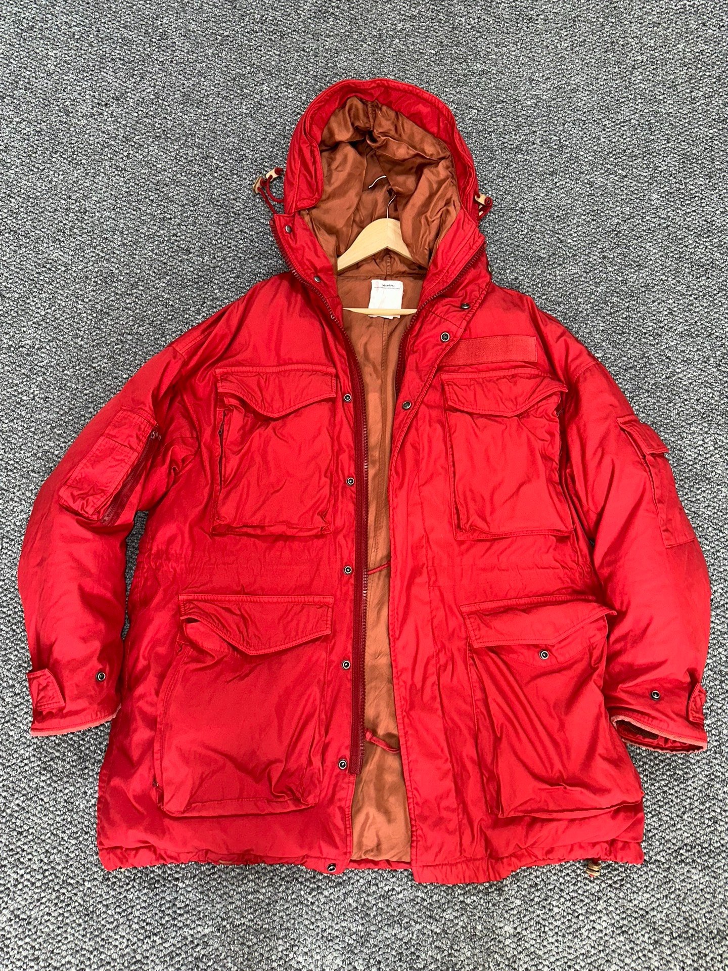visvim krupa 21aw red down jacket