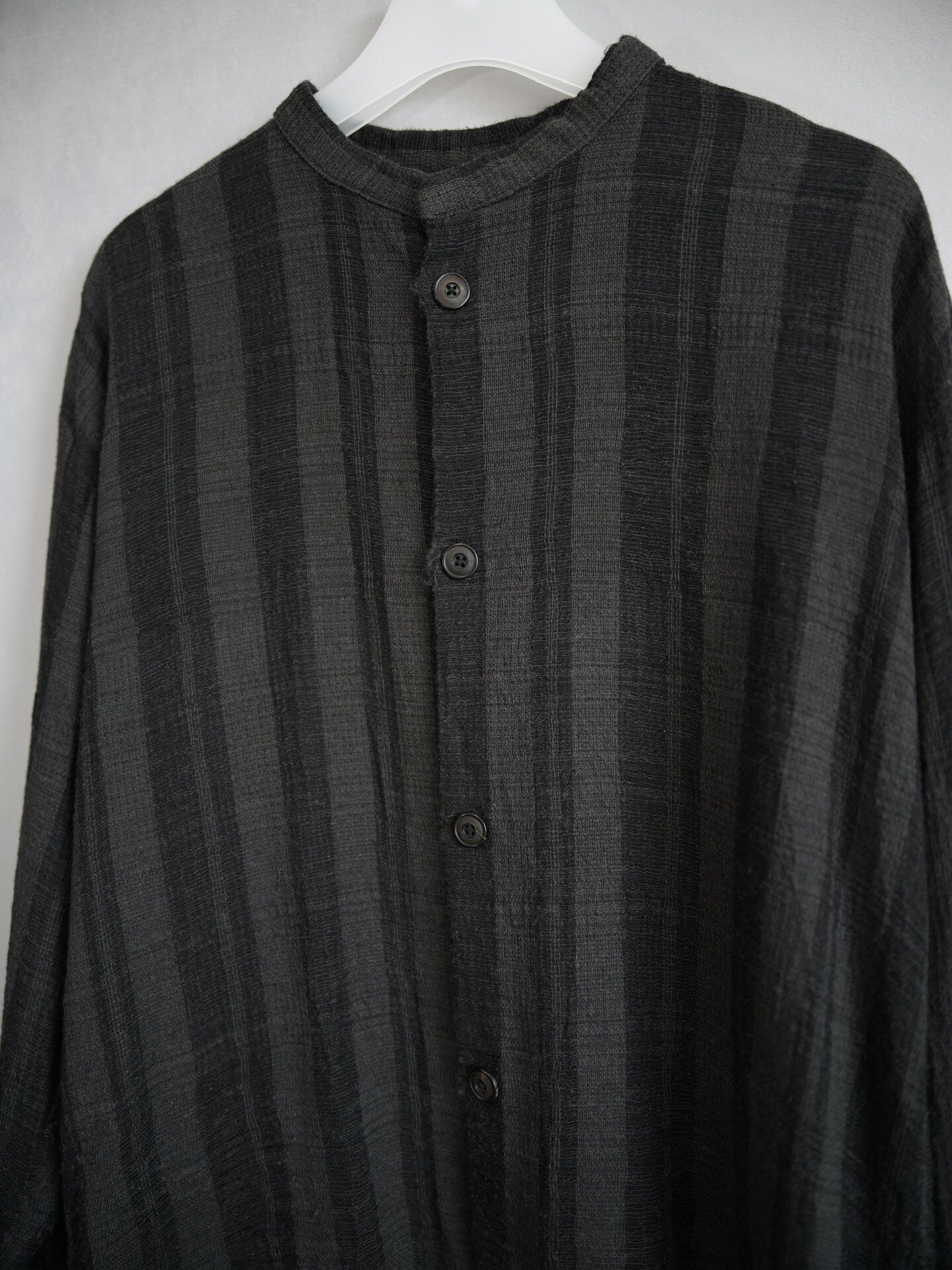 Geoffrey b.small 20SS Check Double-Layer Shirt — detail