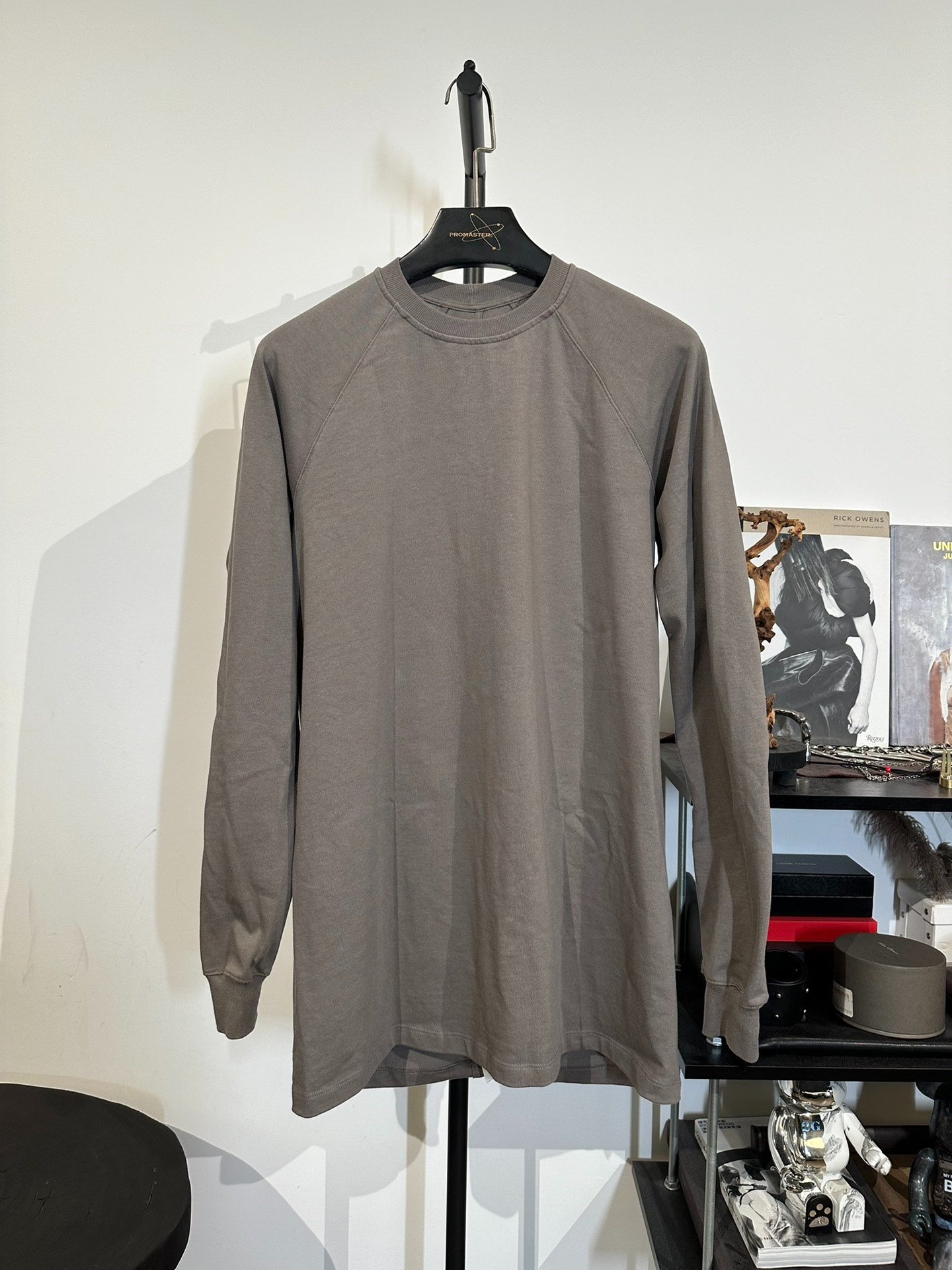 Rick Owens Gray Long-Sleeve Sweater XS