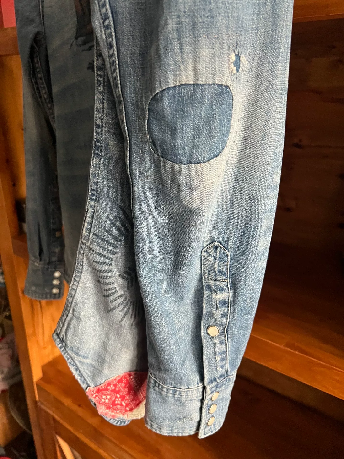 Polo Ralph Lauren Distressed Western Denim Shirt — back