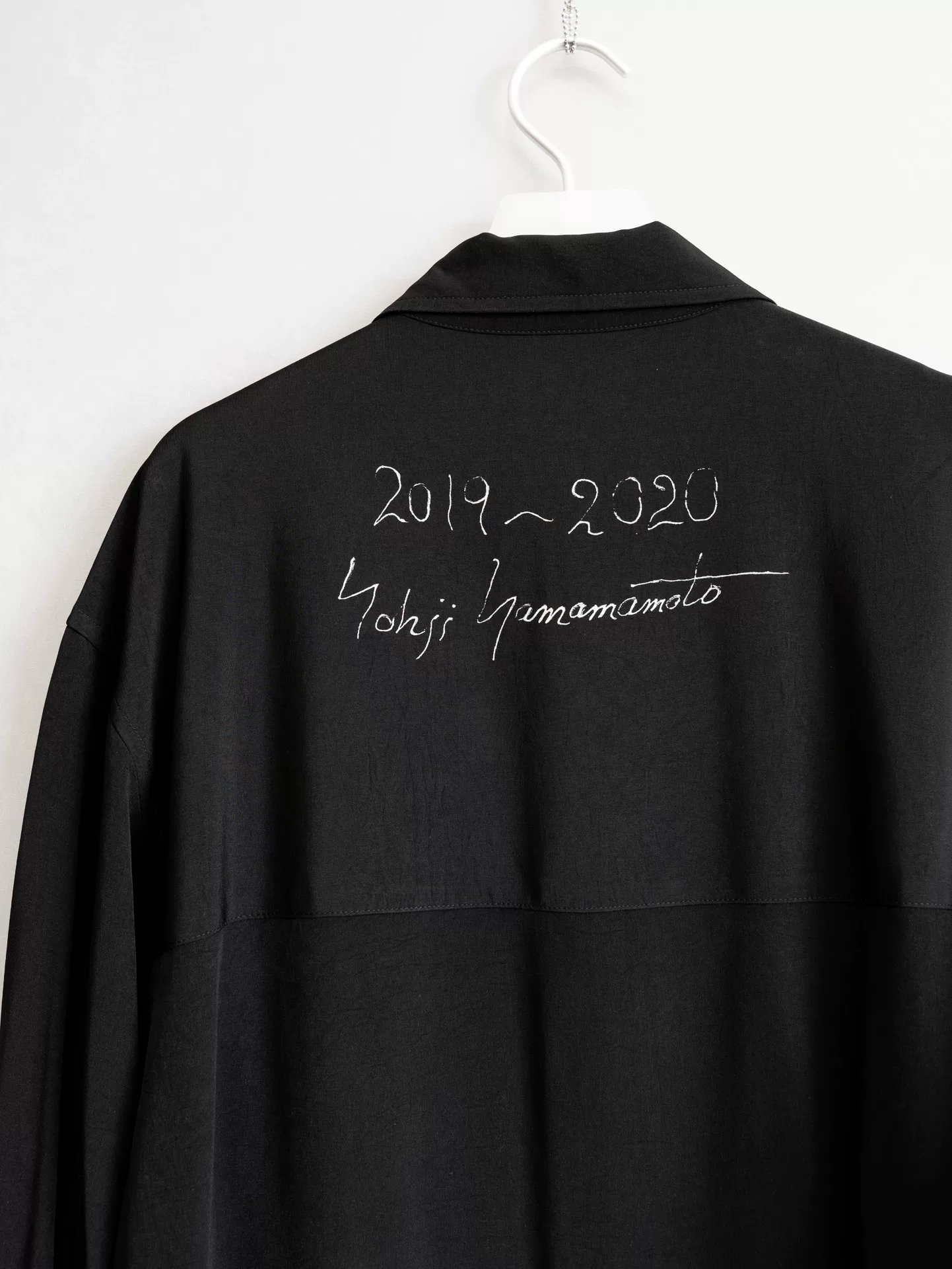 Yohji Yamamoto 20SS Handwritten Triacetate Long Shirt — label