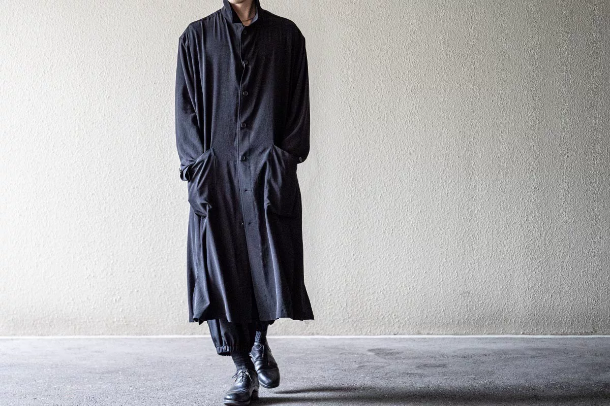 Yohji Yamamoto 20SS Handwritten Triacetate Long Shirt — detail
