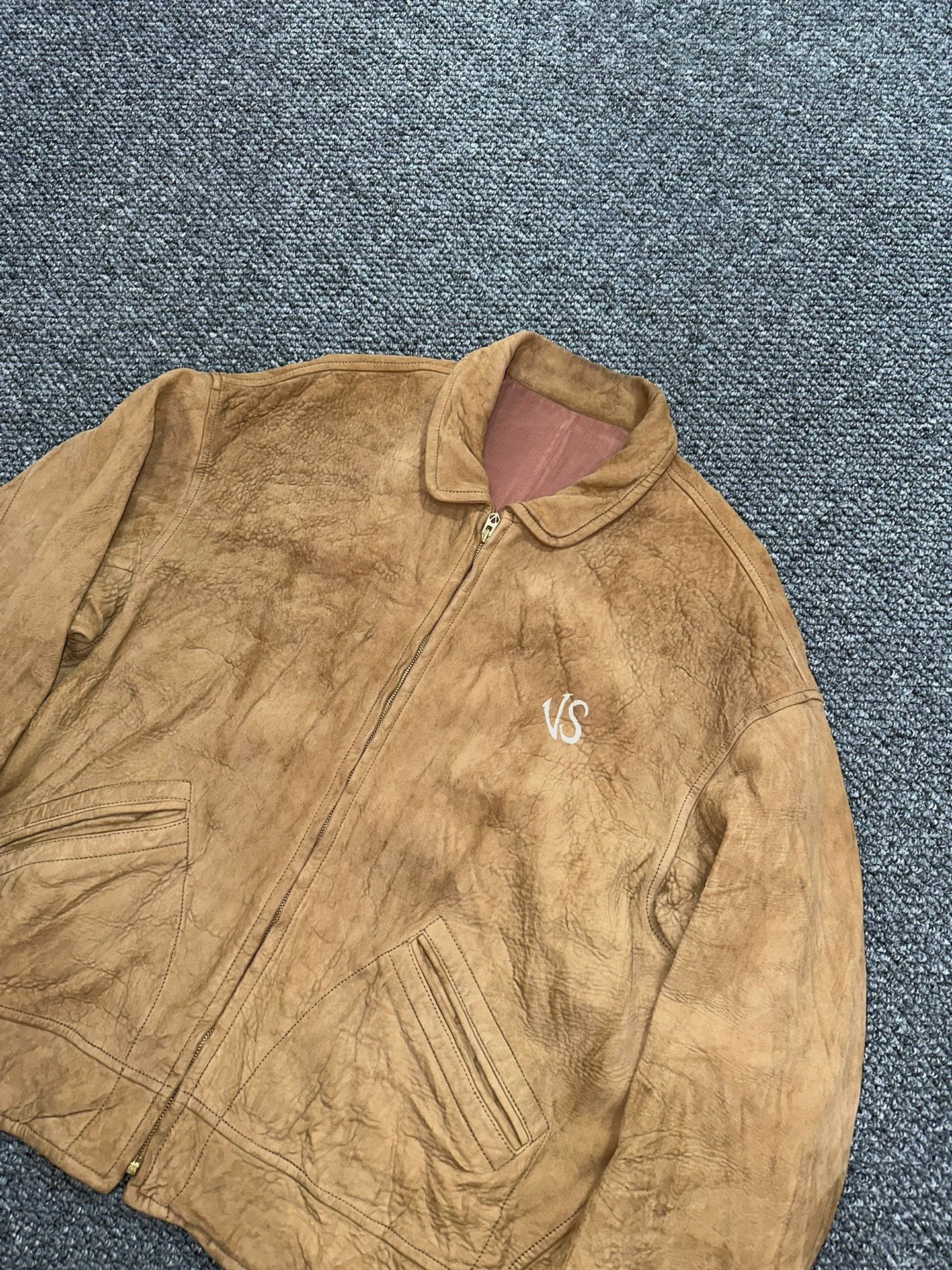 visvim munro sheepskin leather jacket — front