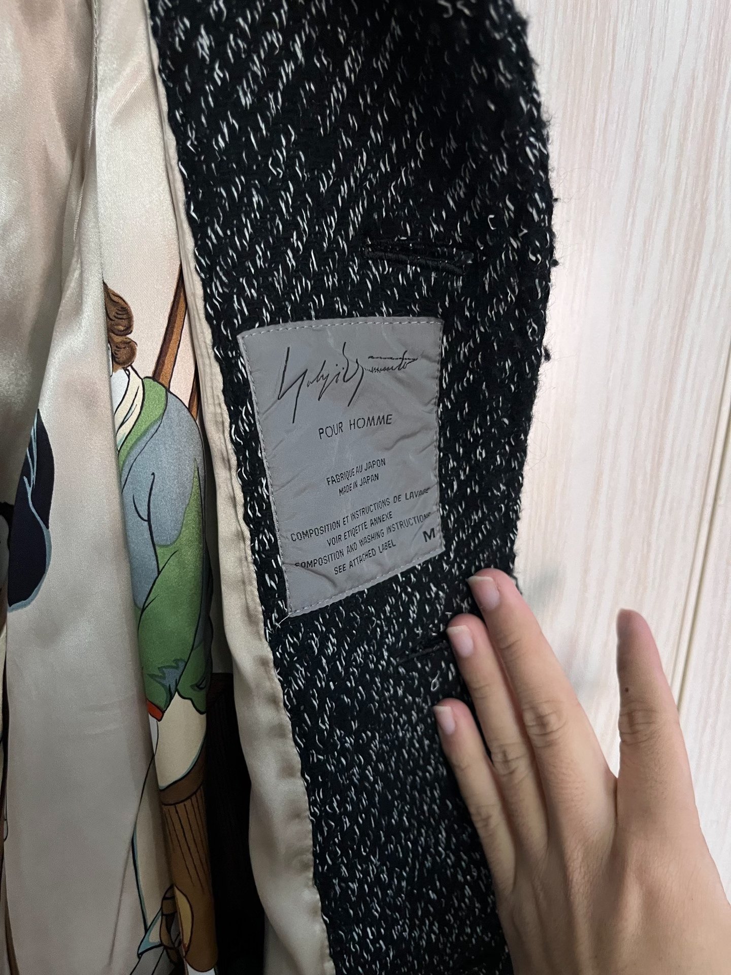 Yohji Yamamoto 95AW Tweed Coat — back