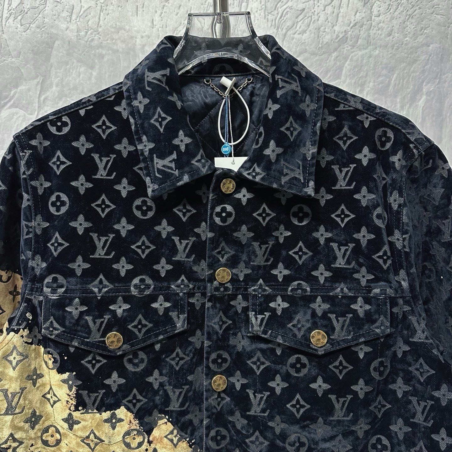 Louis Vuitton SS24 Fire Cloud Denim Jacket — front