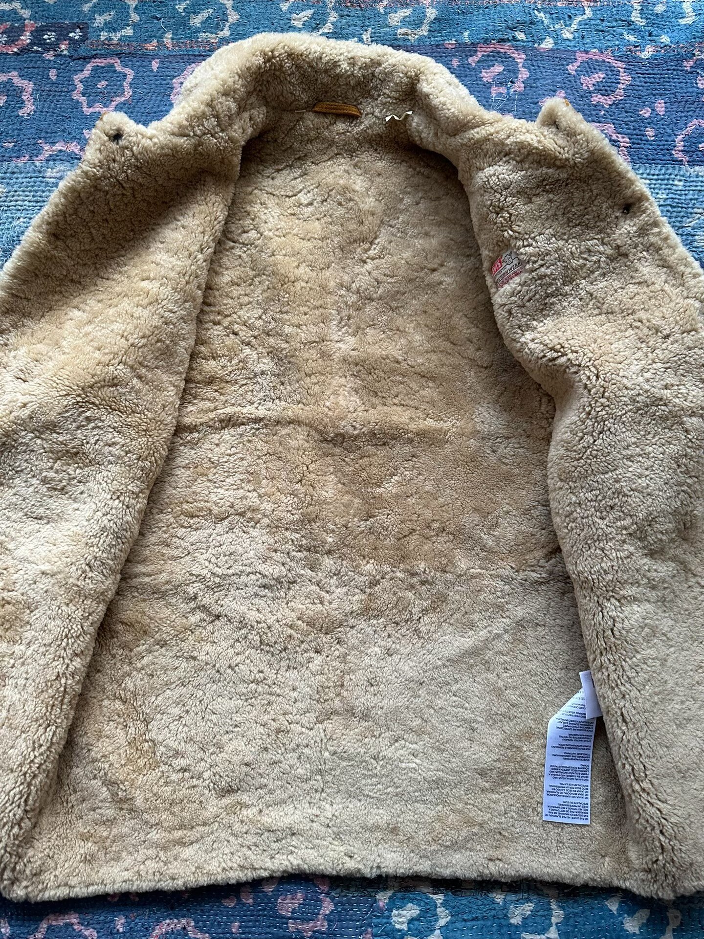 Levi's Brown Suede Shearling Collar Jacket — label