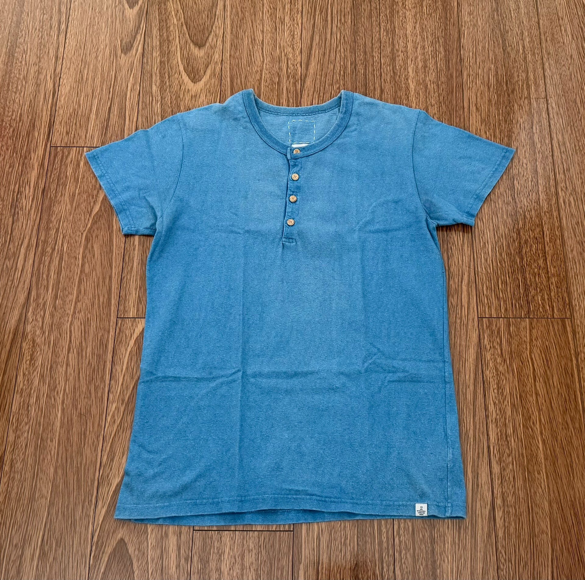 VISVIM Indigo Henley S/S Tee