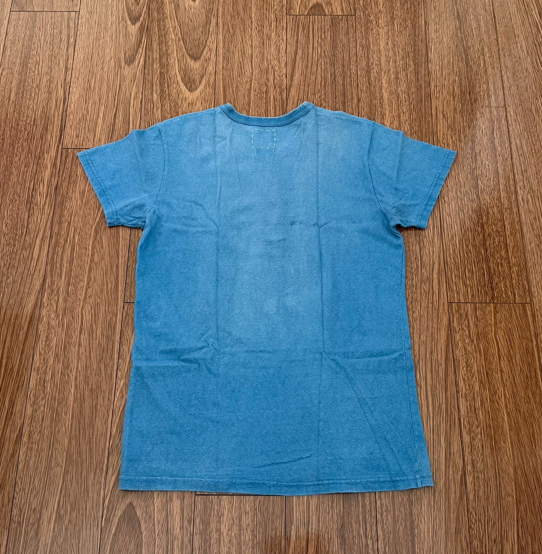 VISVIM Indigo Henley S/S Tee — front