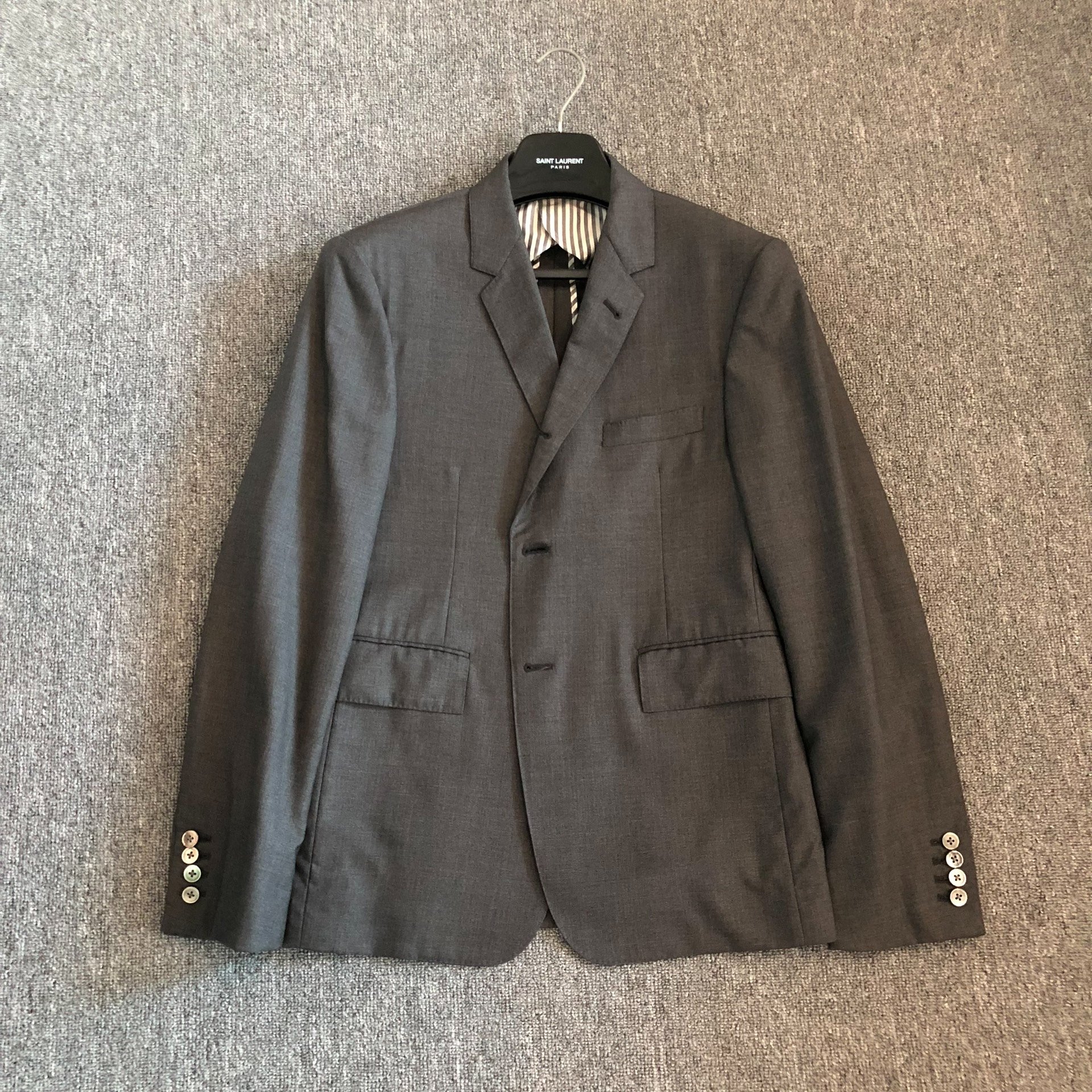 Thom Browne Deep Gray Wool Suit — front