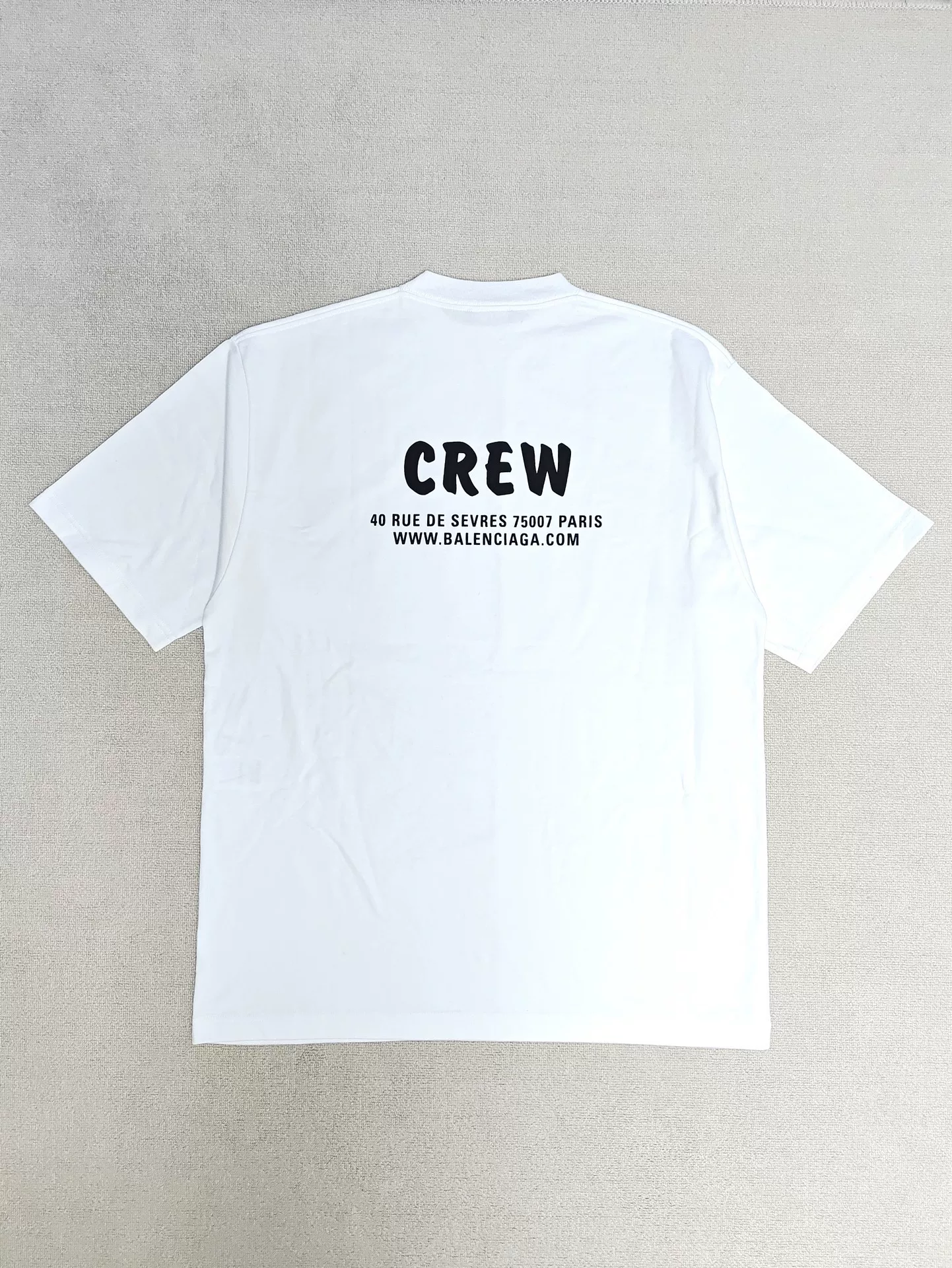 Balenciaga Crew Logo Print Short-Sleeve Tee — front