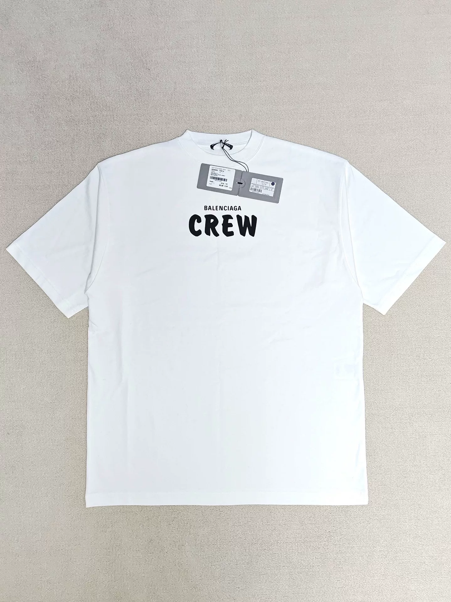 Balenciaga Crew Logo Print Short-Sleeve Tee