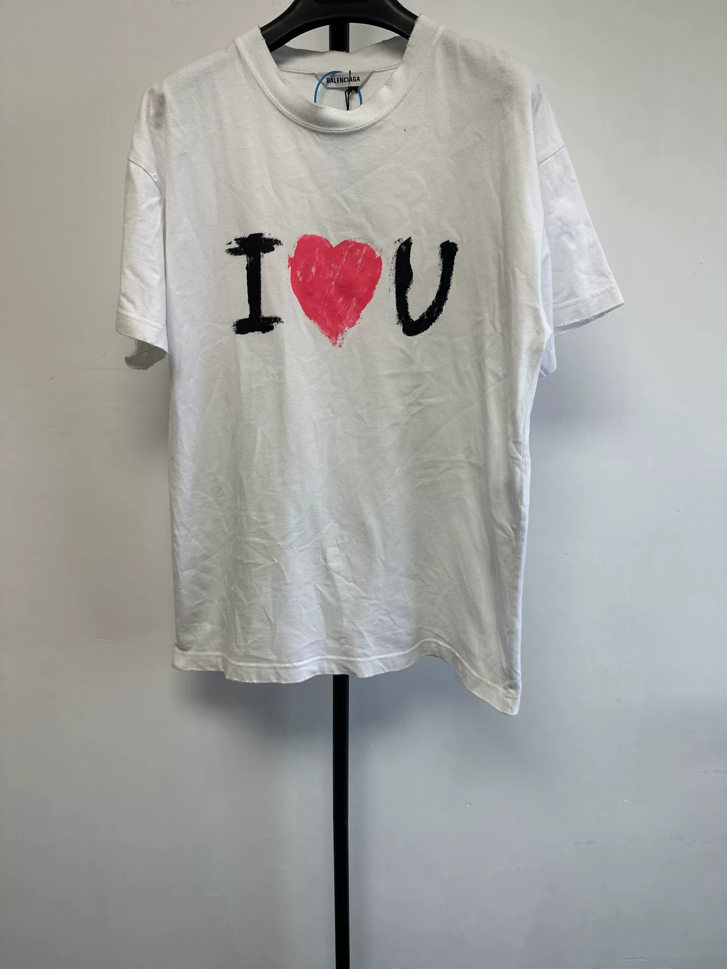 Balenciaga 'I ❤️ U' Print Short-Sleeve T-Shirt