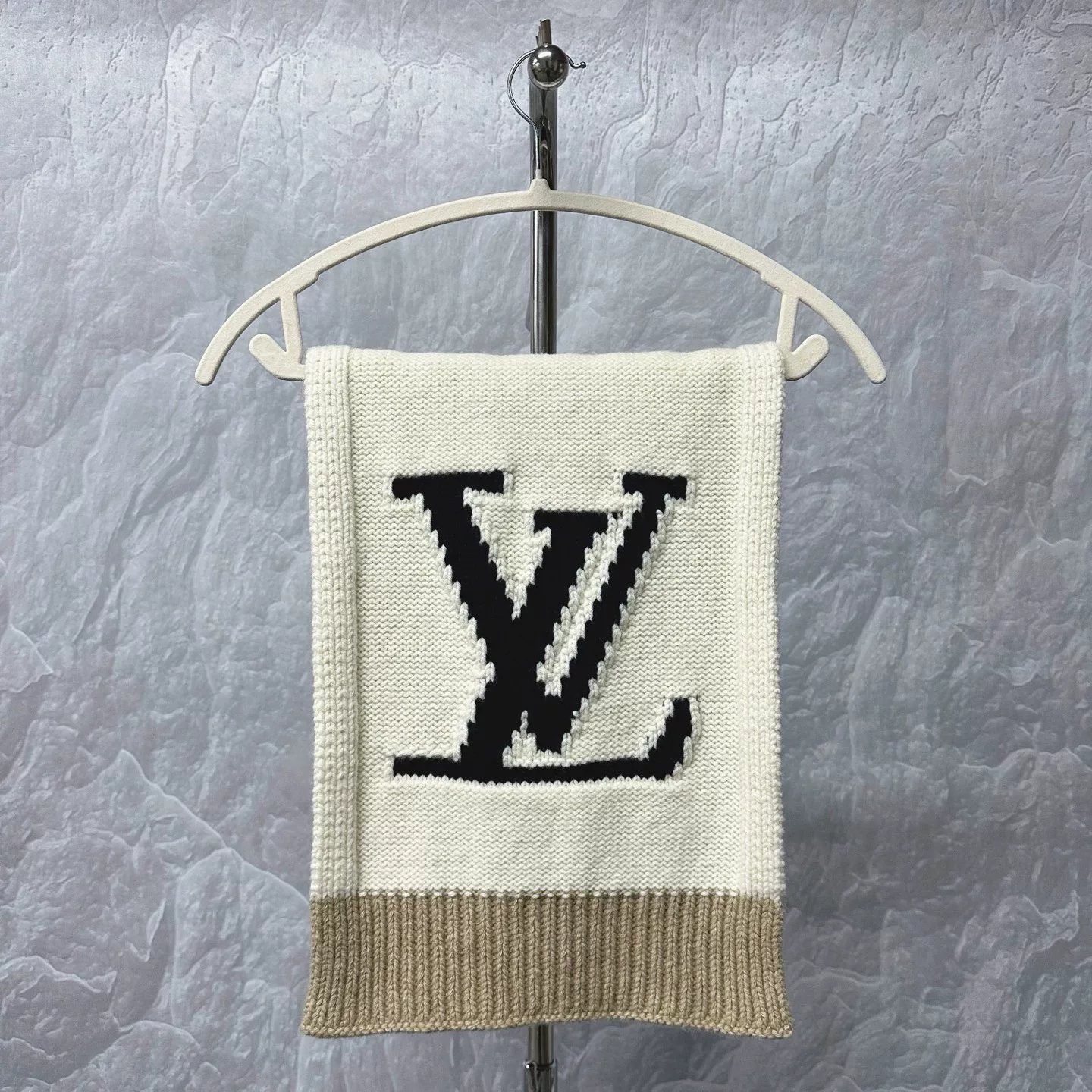 Louis Vuitton LV Logo Color Block Cashmere Scarf