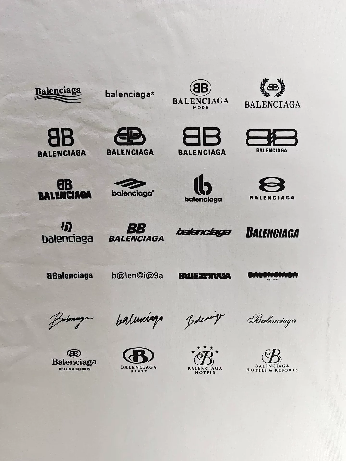 Balenciaga 23SS Archive Print T-Shirt — back