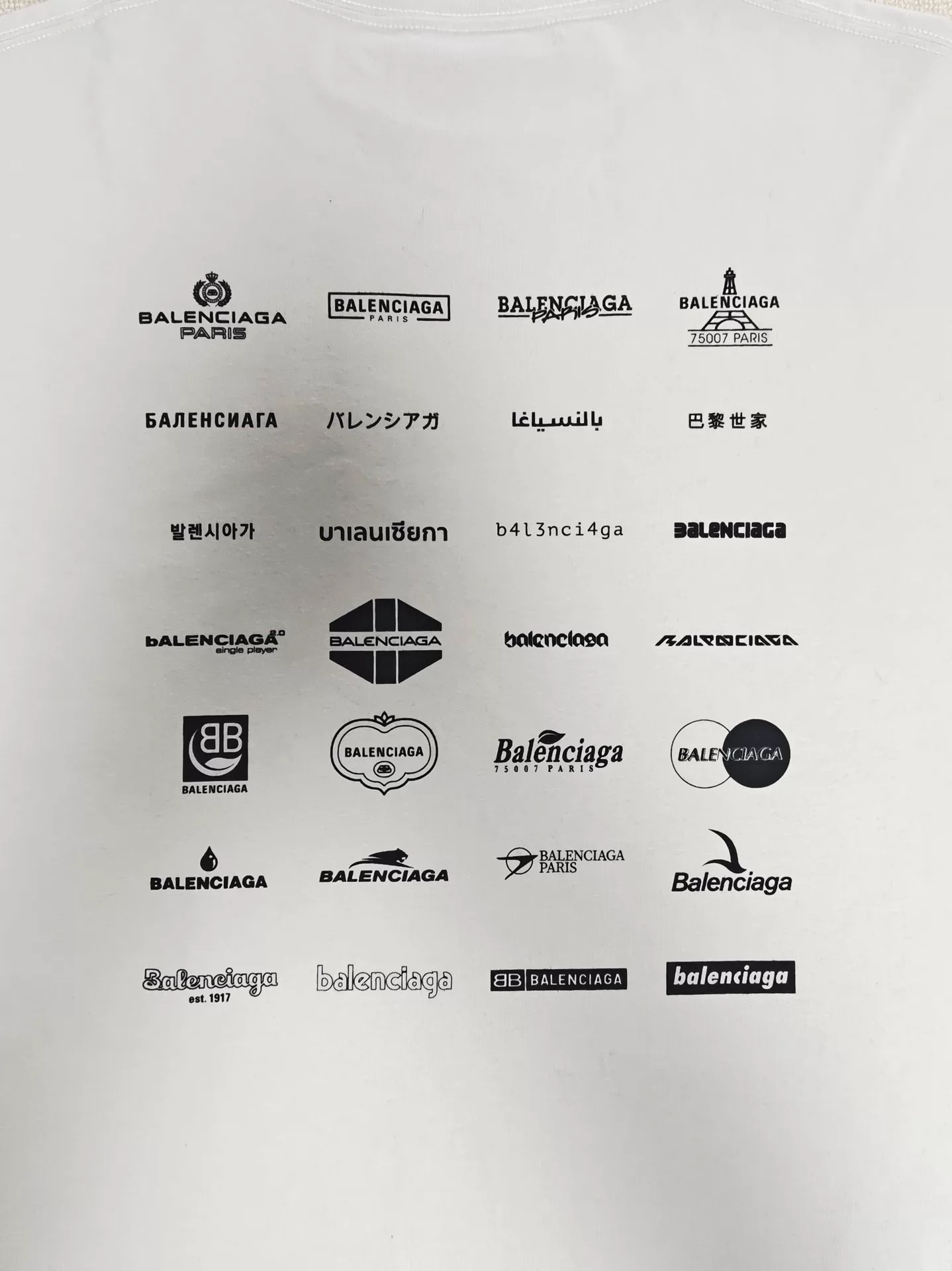 Balenciaga 23SS Archive Print T-Shirt — detail