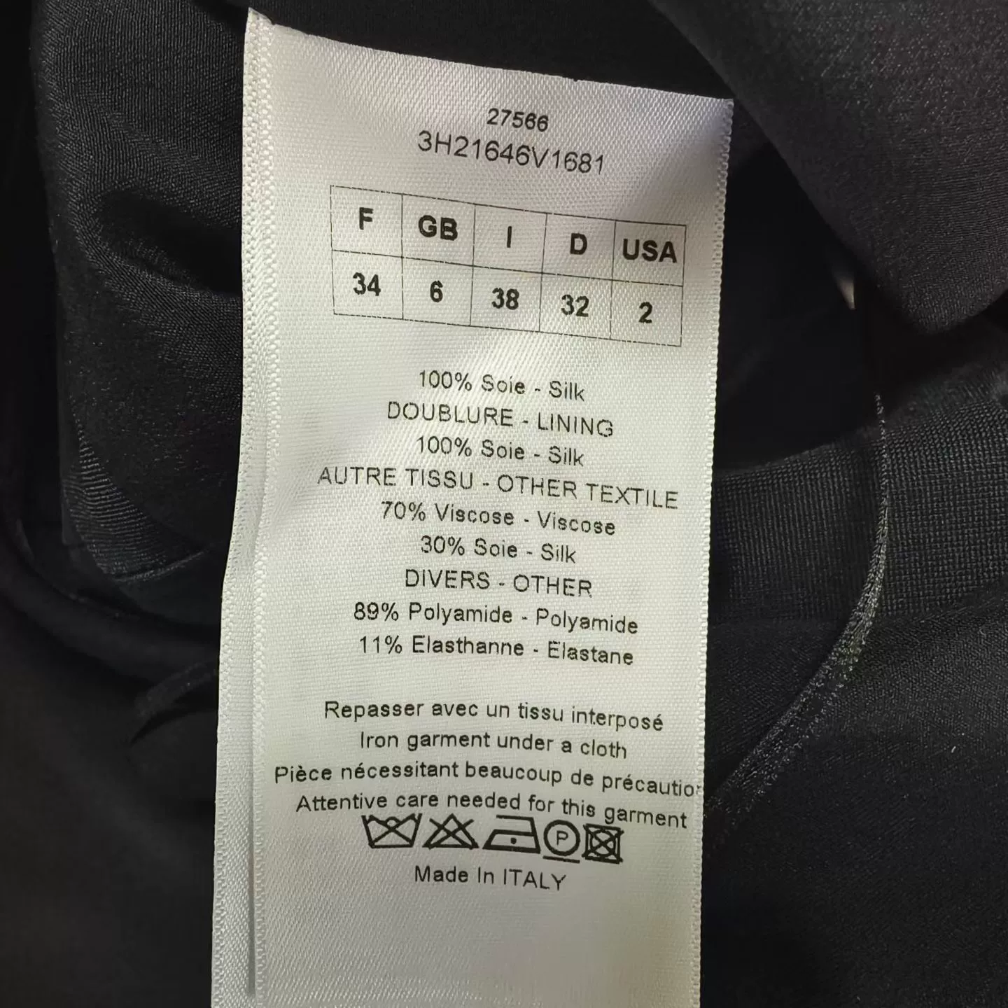 Christian Dior High Fashion Floral Dress — label