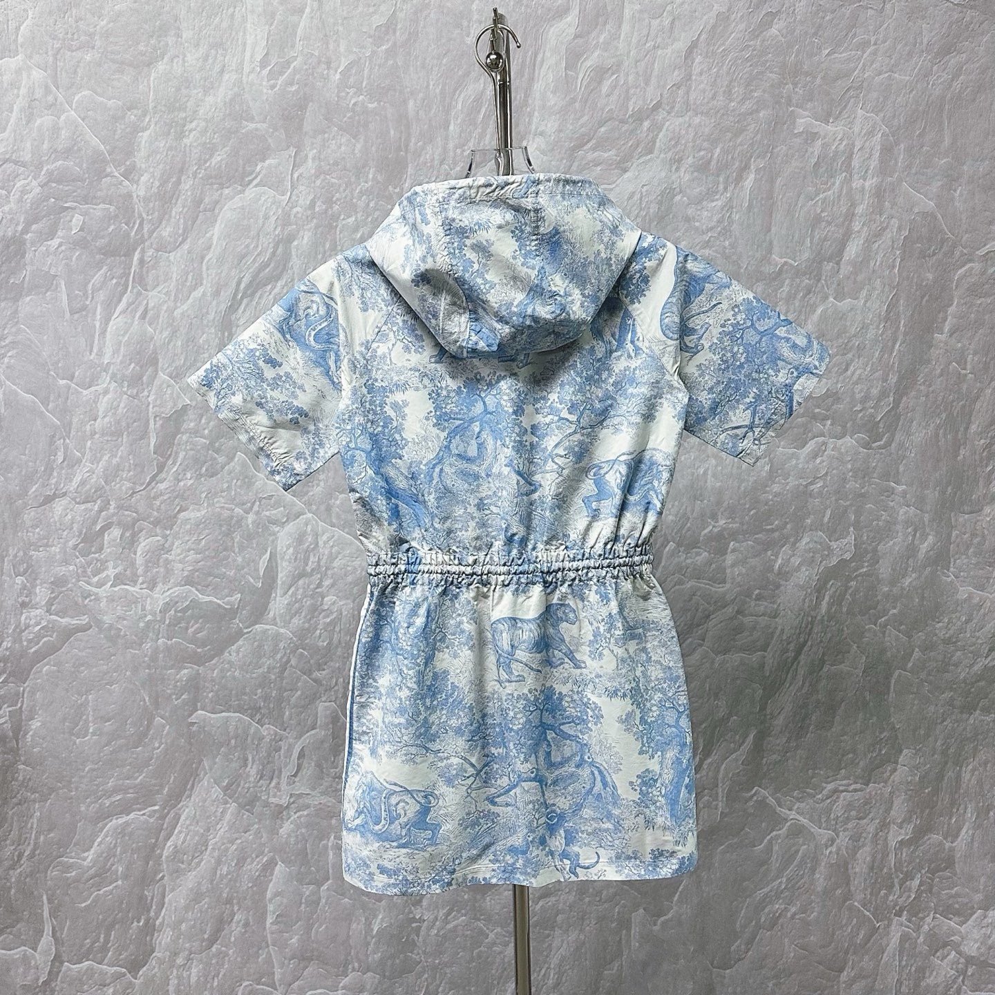 Dior Animal Print Hooded Dress — back