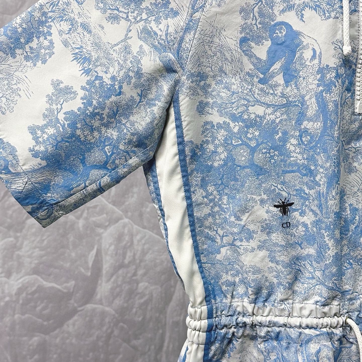 Dior Animal Print Hooded Dress — detail