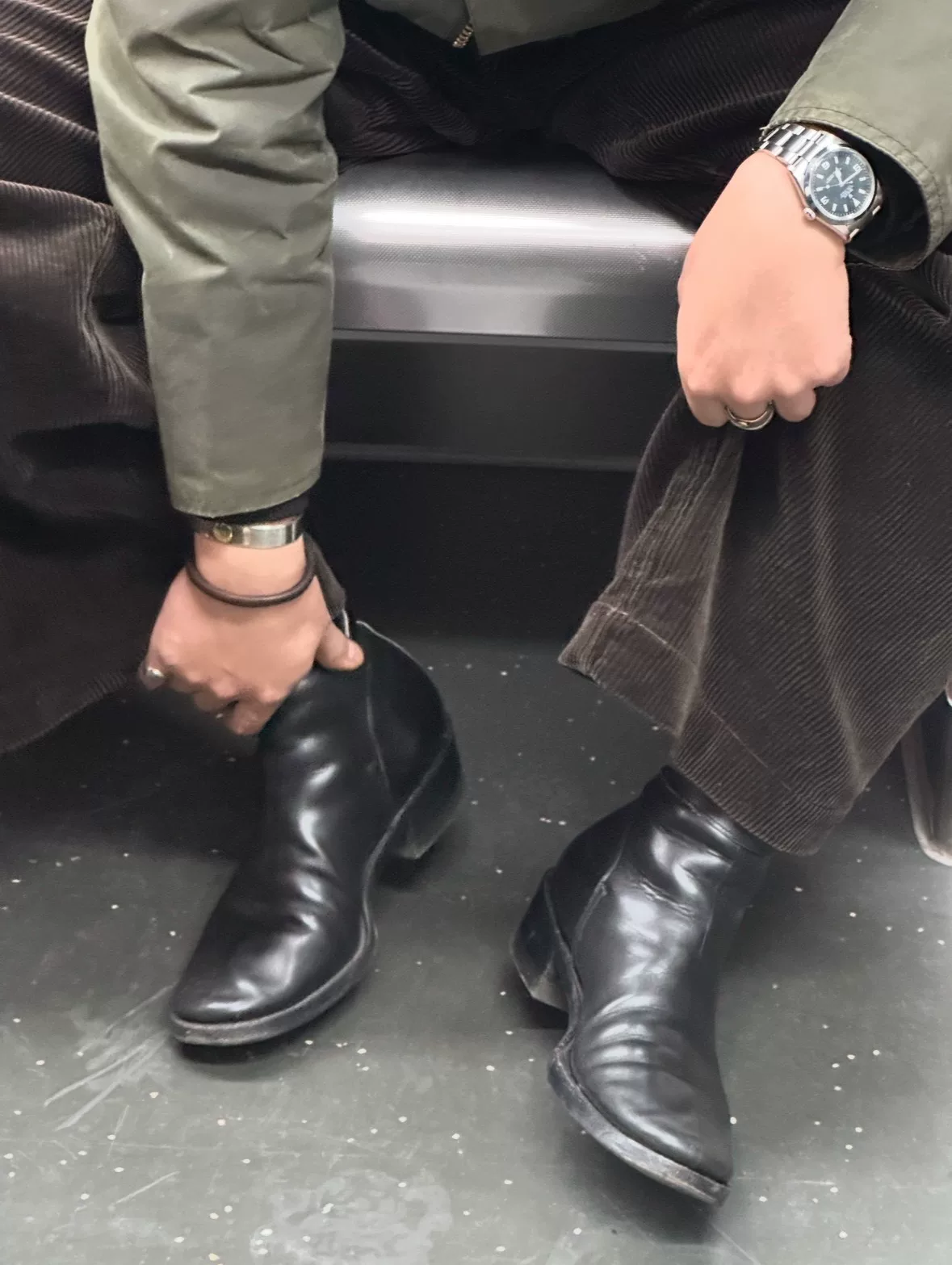 Jelado by John Gluckow Corduroy Painter Pants — detail
