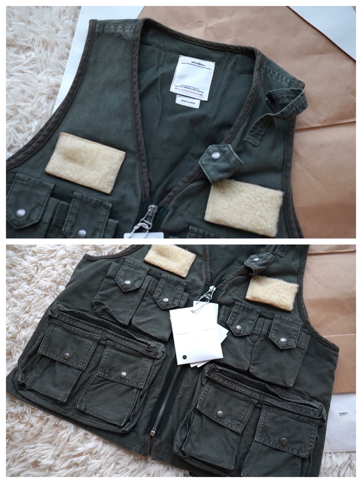 visvim pilar fisherman vest — detail