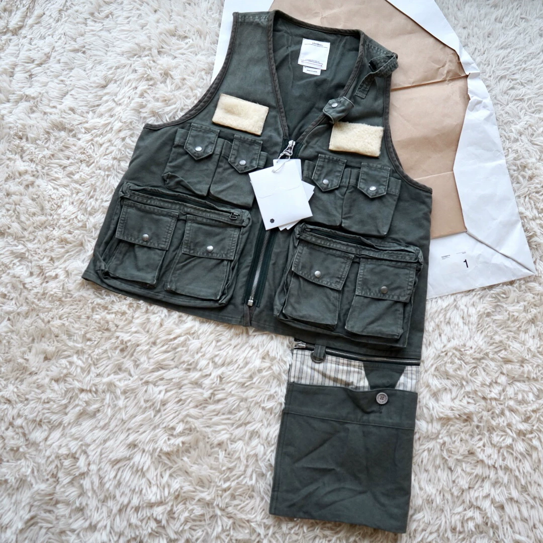 visvim pilar fisherman vest — label