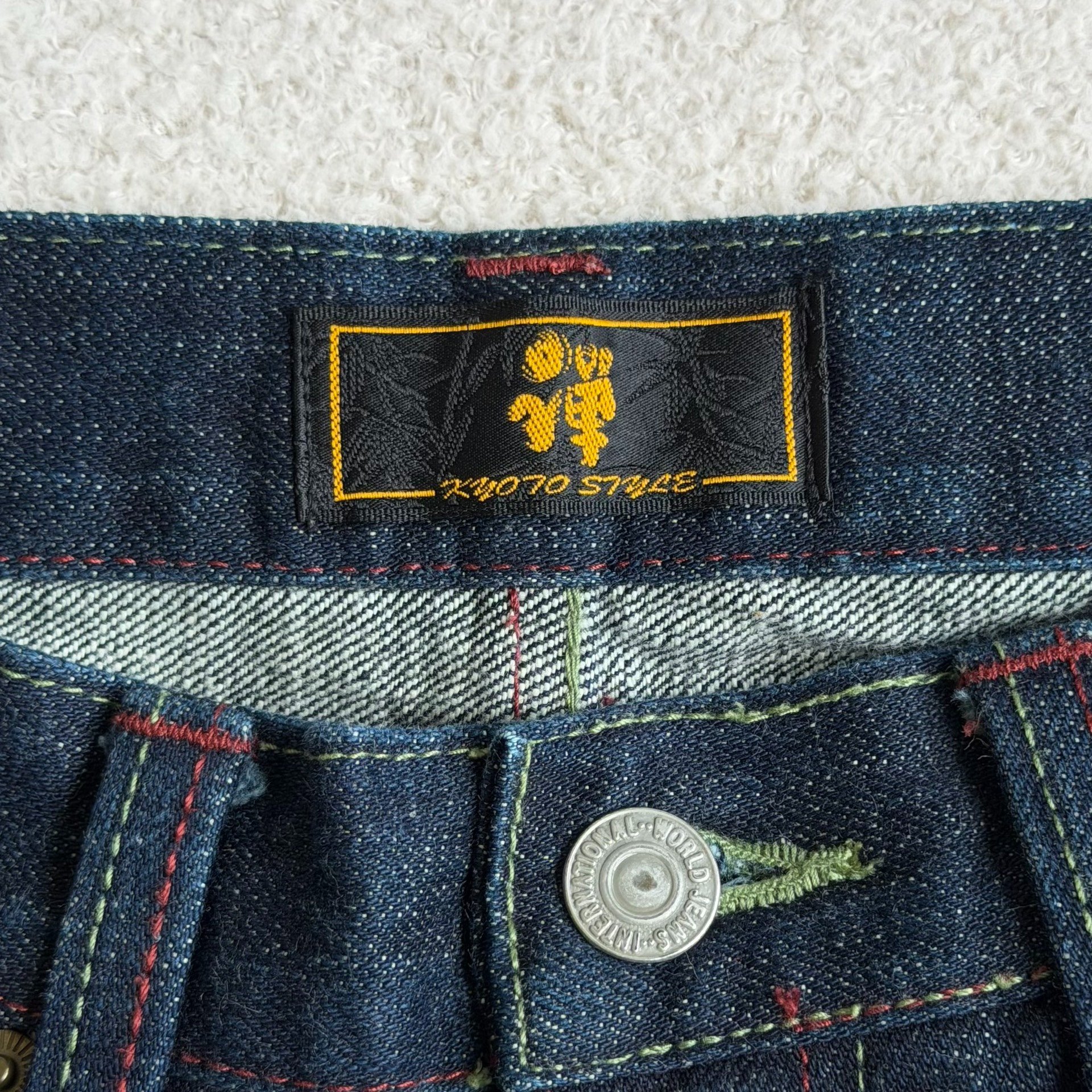 ZEN Kyoto Yuzen Koi Hand-Painted Jeans — back