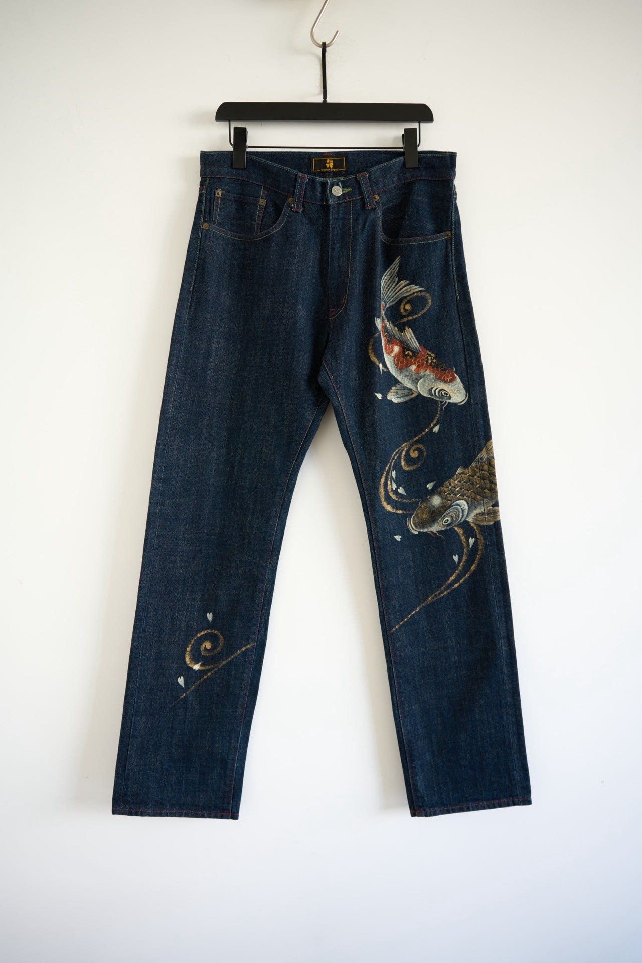 ZEN Kyoto Yuzen Koi Hand-Painted Jeans