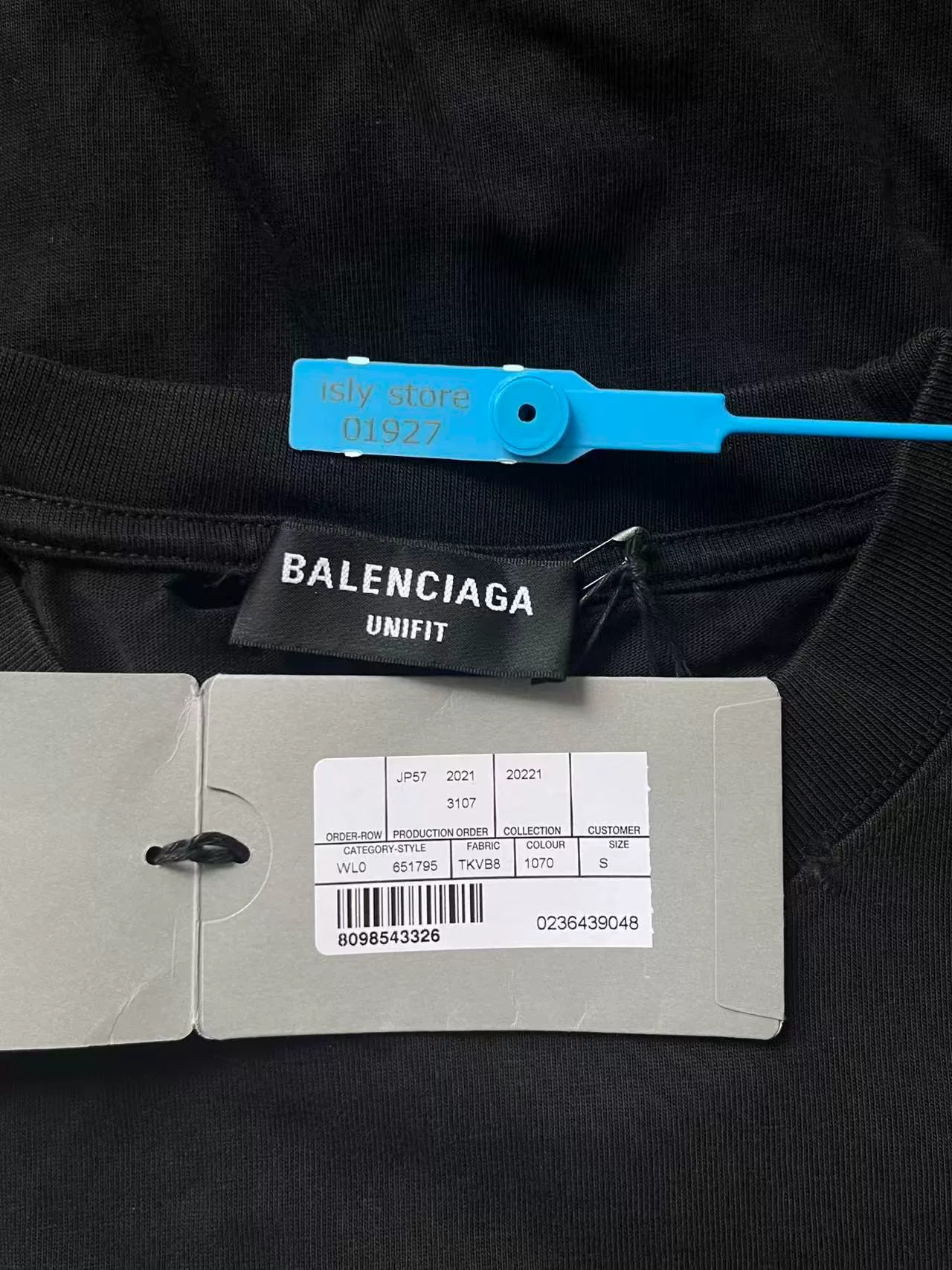 Balenciaga Letter Print Hole Short-Sleeve T-Shirt — back