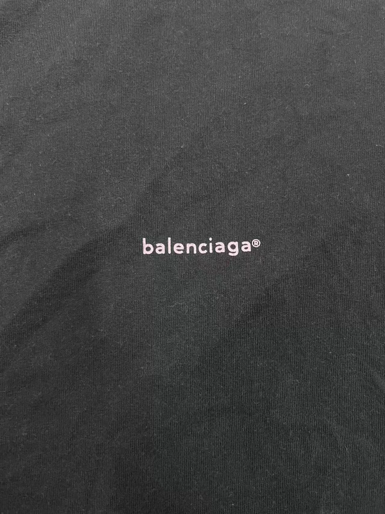 Balenciaga Letter Print Short-Sleeve T-Shirt — detail
