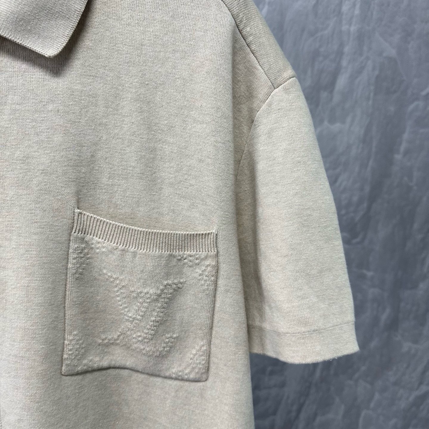 Louis Vuitton SS25 Pocket Embossed Knit Shirt — detail