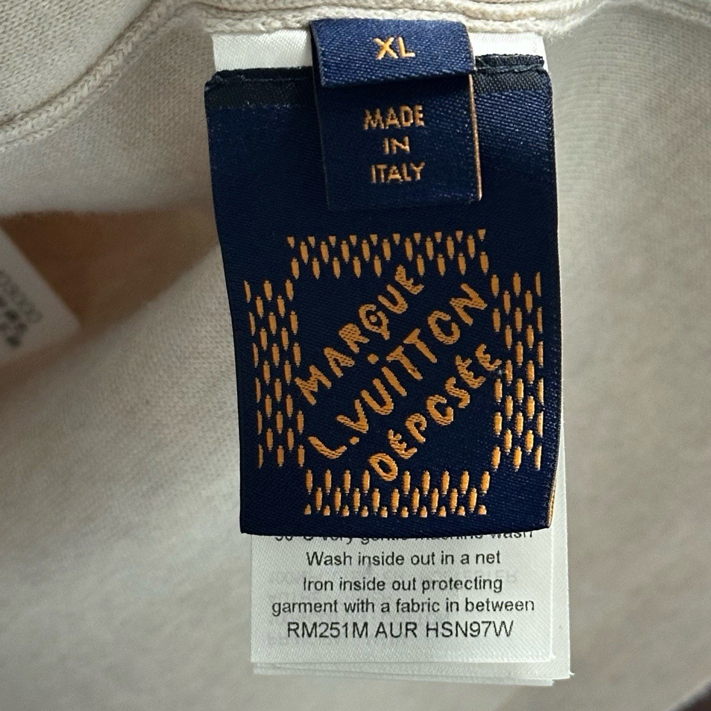 Louis Vuitton SS25 Pocket Embossed Knit Shirt — label