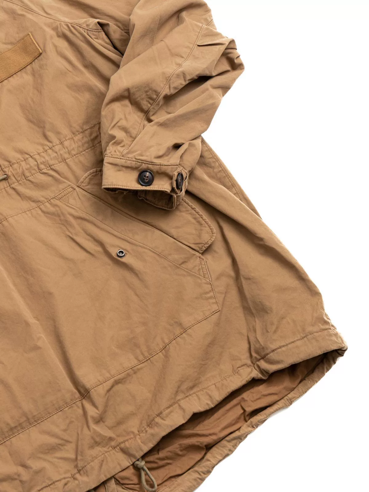 visvim dorset six five hooded coat — label