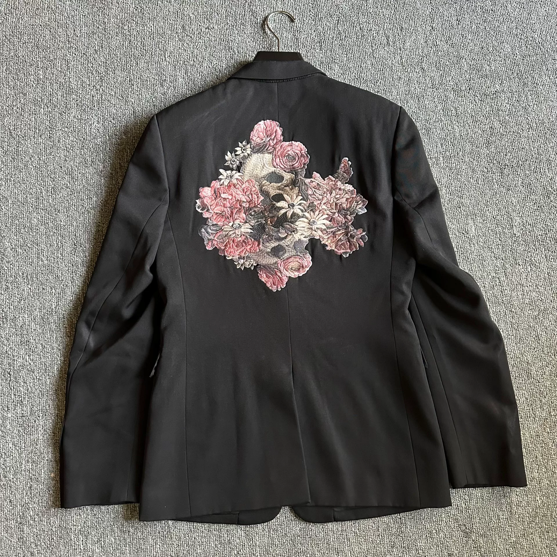 Dior Homme 17SS Rose Skull Blazer — front