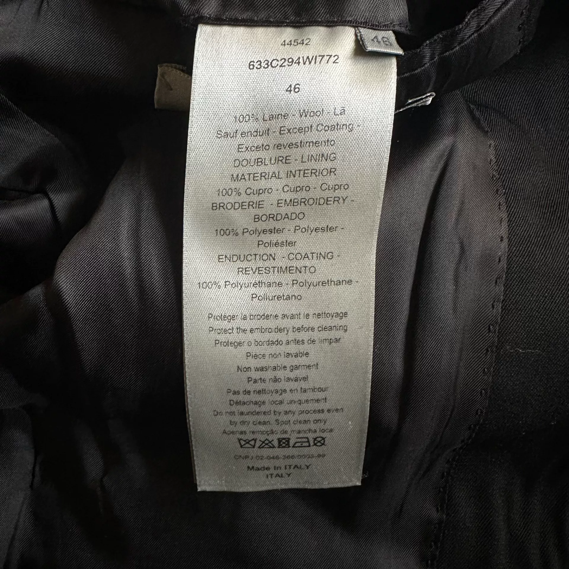 Dior Homme 17SS Rose Skull Blazer — label