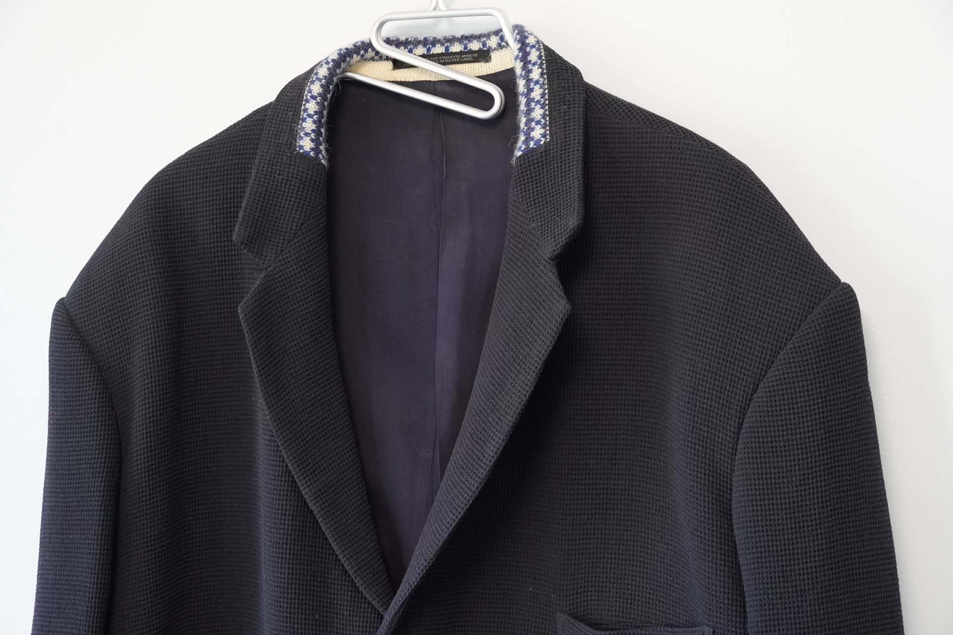 Yohji Yamamoto 95AW Collar Spliced Jacket — detail
