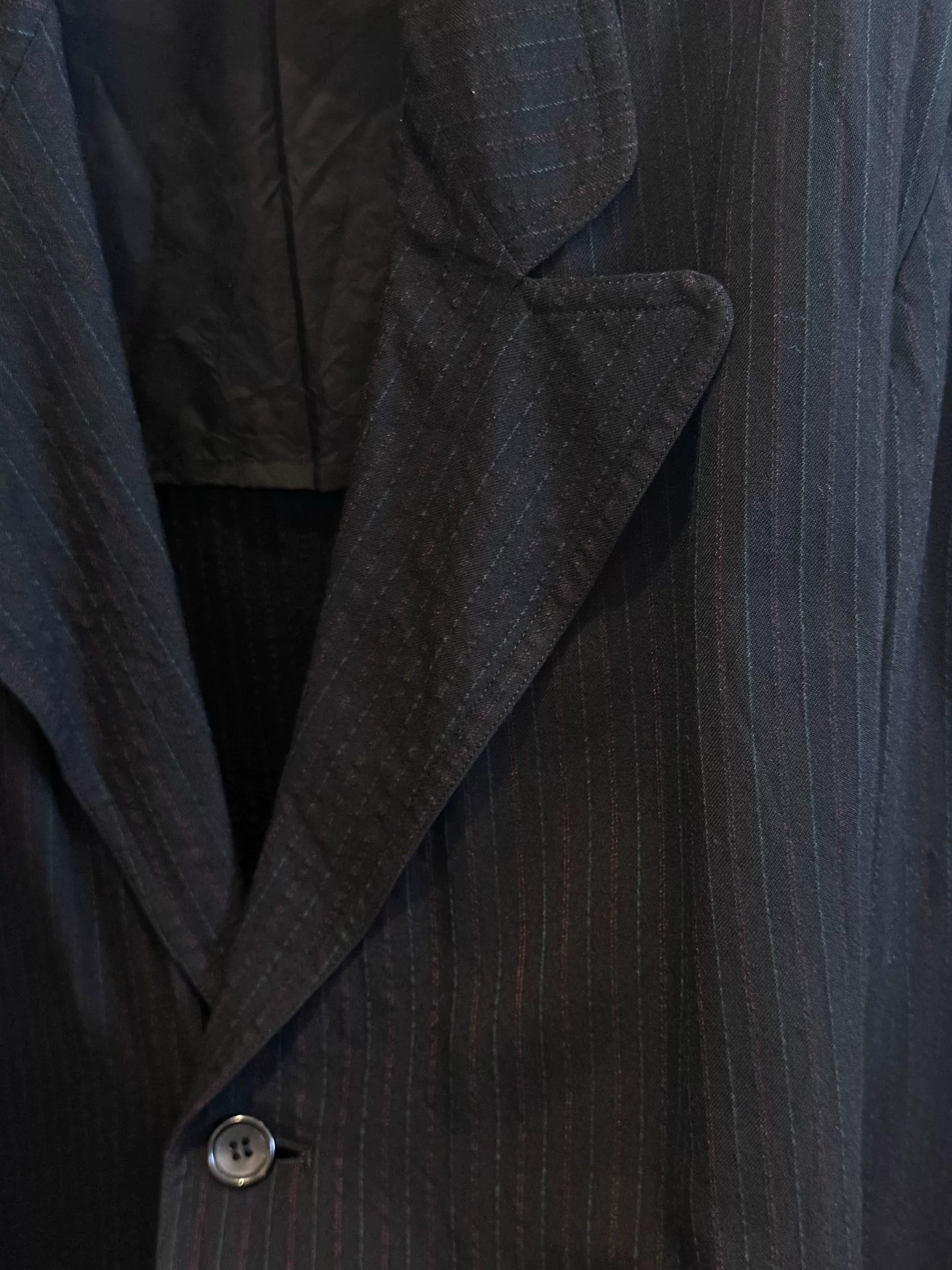 Yohji Yamamoto 94AW Long Striped Coat — front