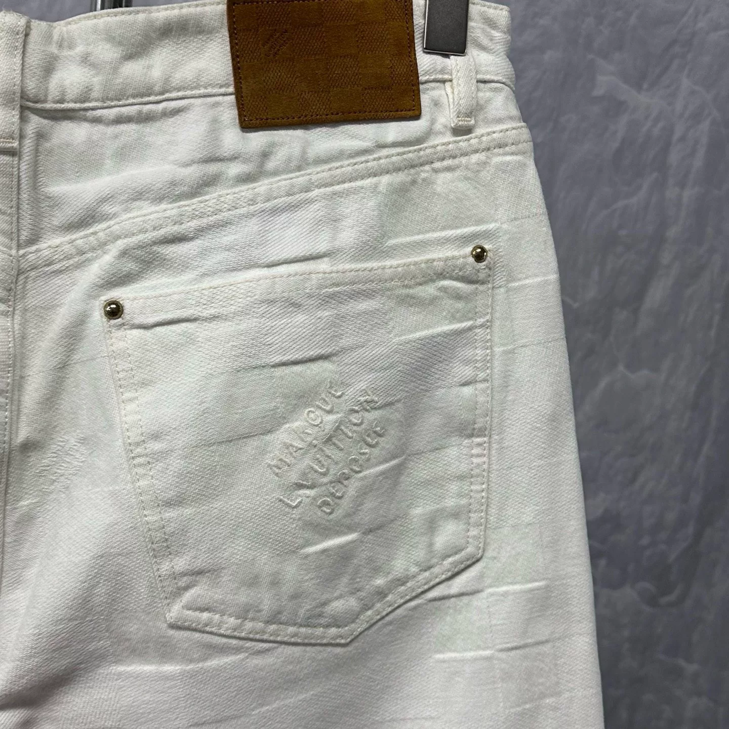 Louis Vuitton FW24 Damier Denim Pants — detail