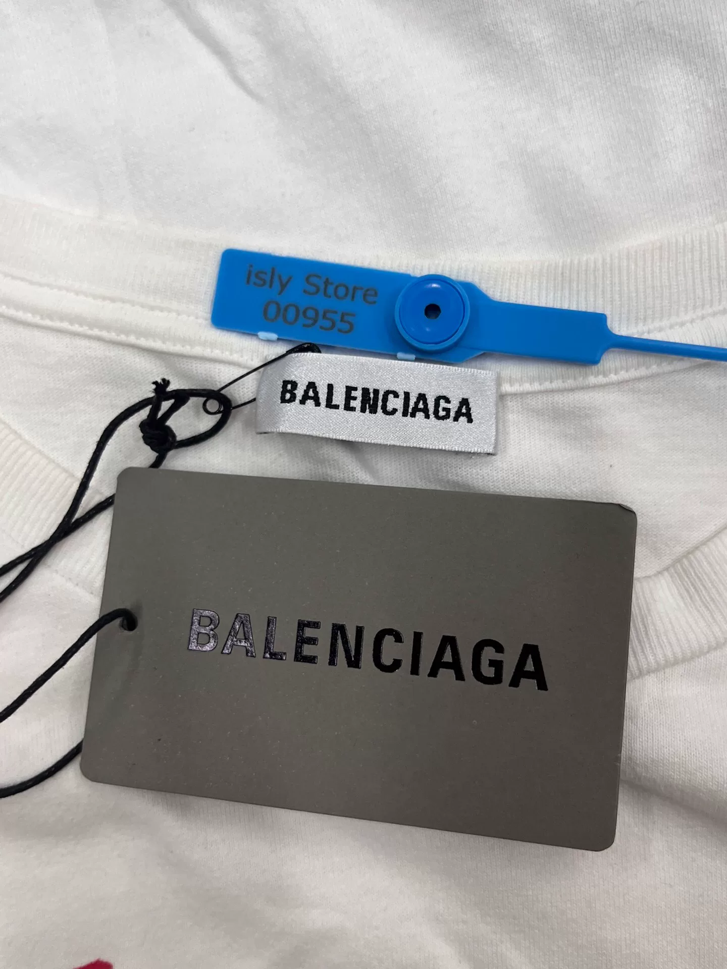 Balenciaga Signature Logo Short-Sleeve T-Shirt — label
