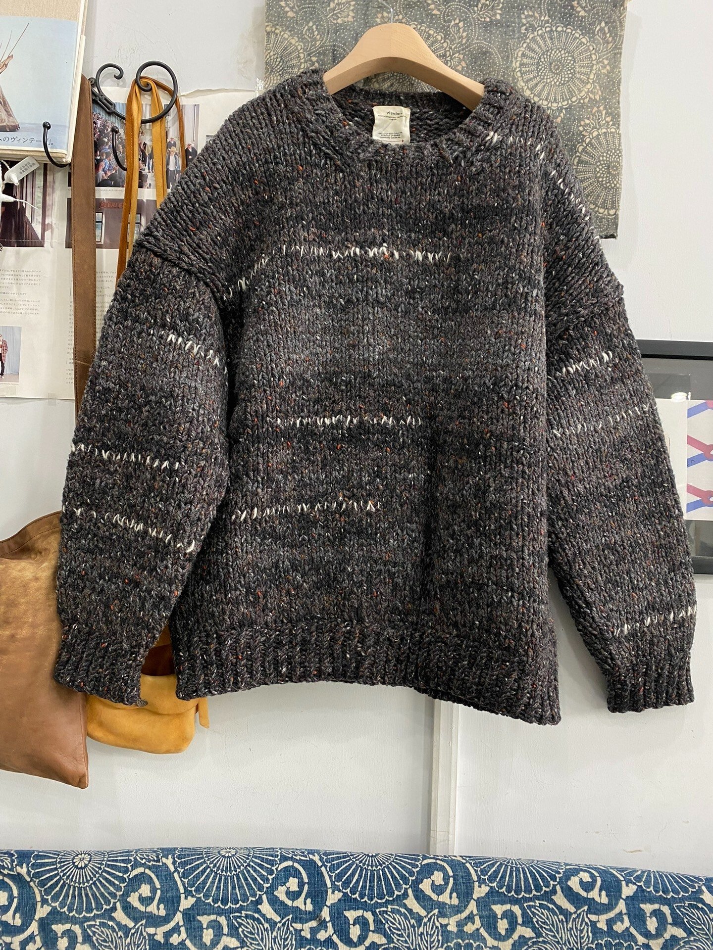VISVIM 21AW AMPLUS CREW GRADIENT HAND KNIT