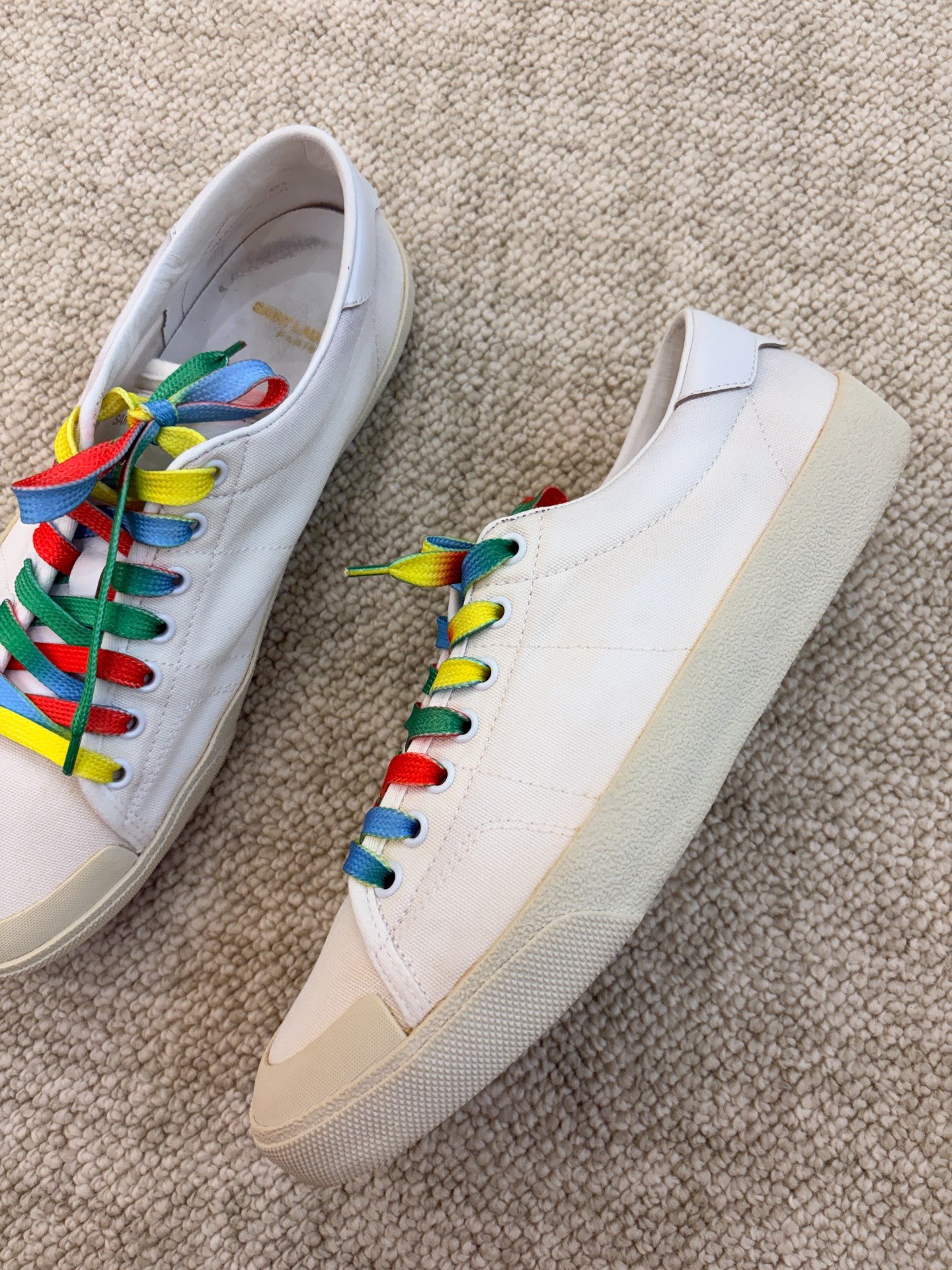 Saint Laurent SLP 16ss Rainbow Sneakers — detail