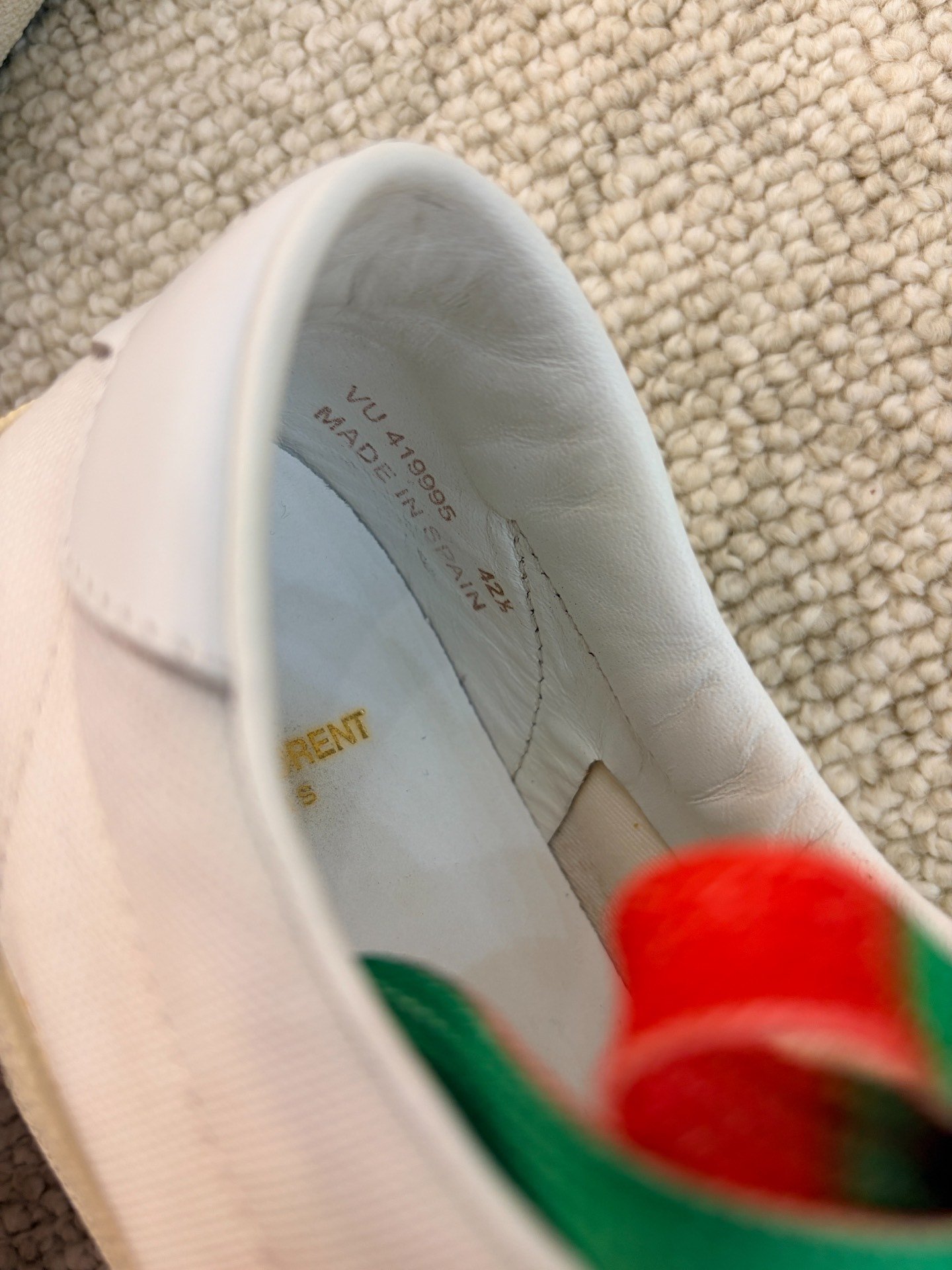 Saint Laurent SLP 16ss Rainbow Sneakers — label