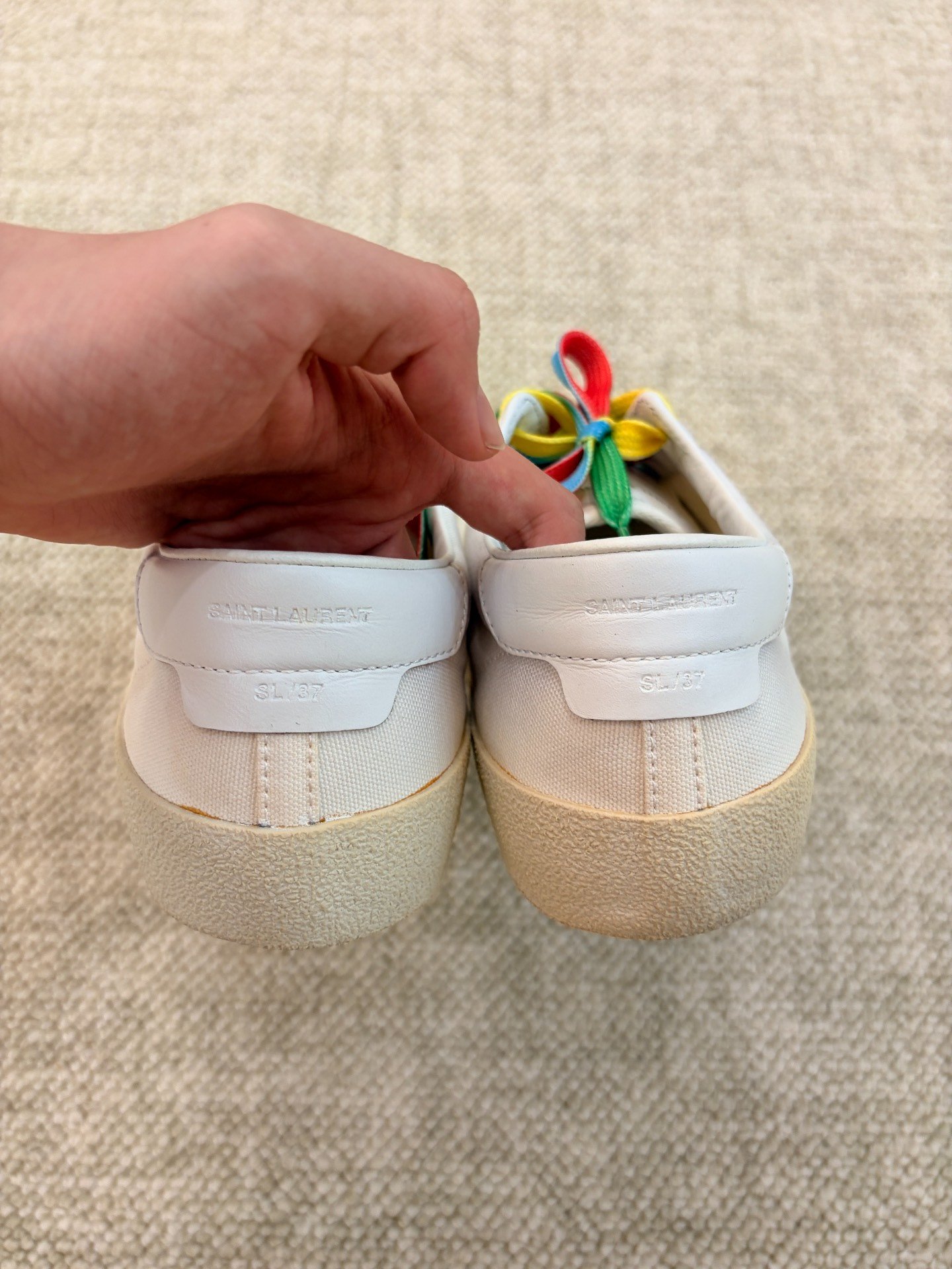 Saint Laurent SLP 16ss Rainbow Sneakers — back