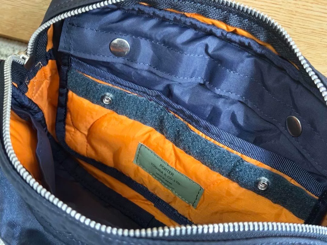 Blue Porter Force Waist Bag — label
