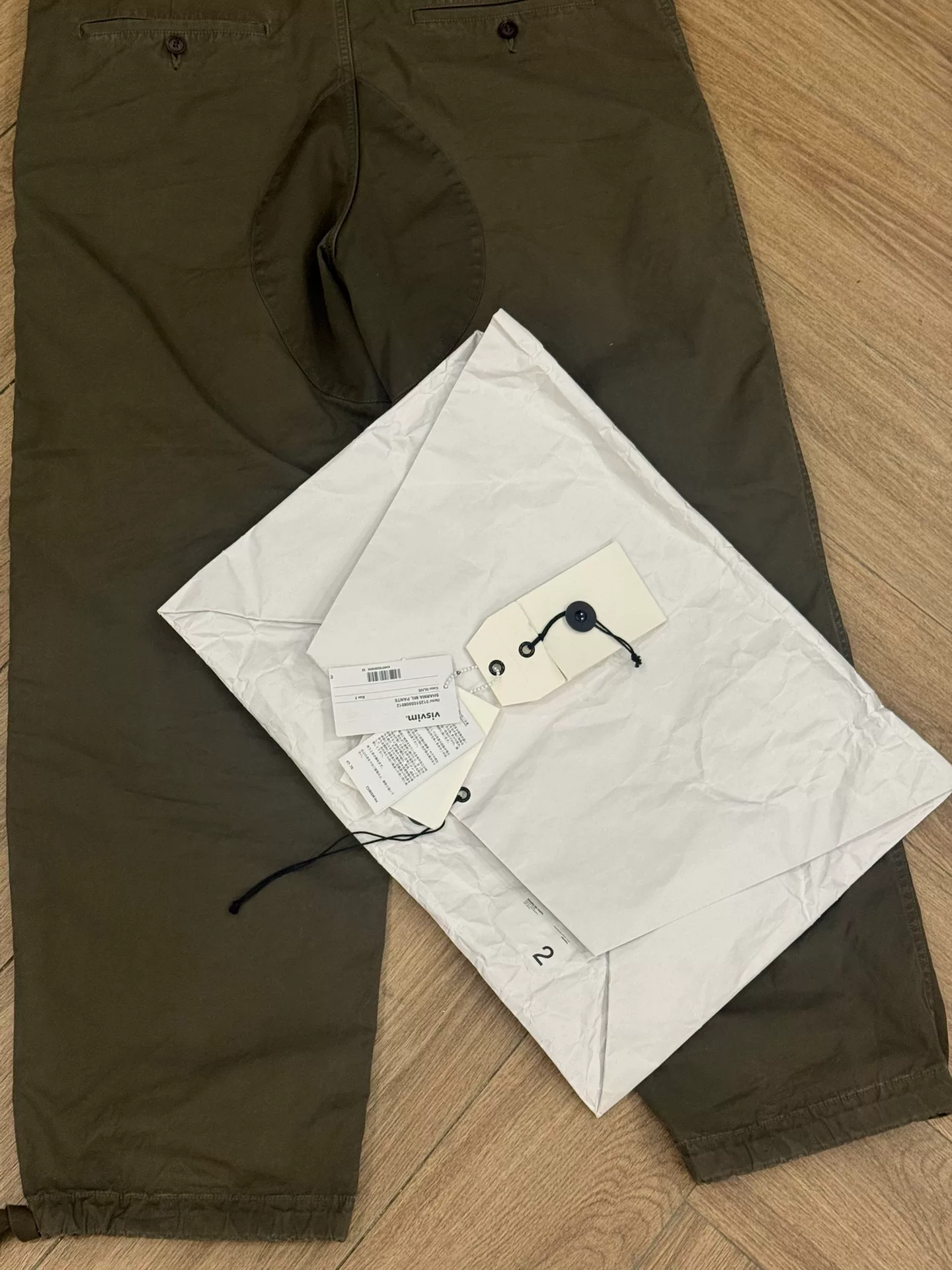 VISVIM 25SS SHARMA MIL PANTS — label