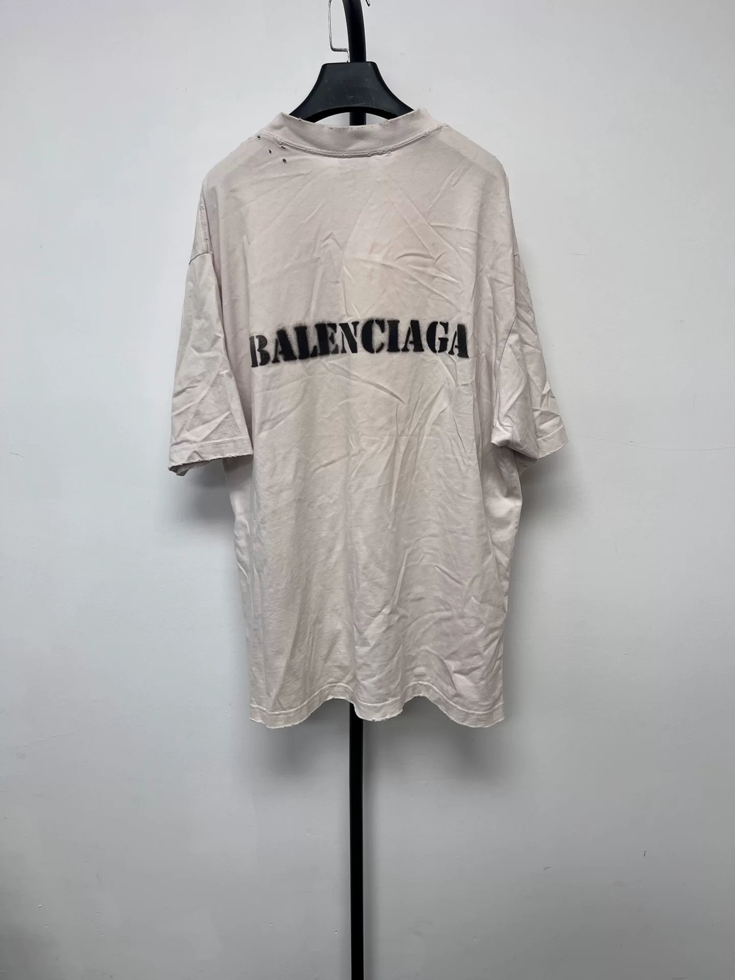 Balenciaga Bal Stencil Type Short-Sleeve T-Shirt — front