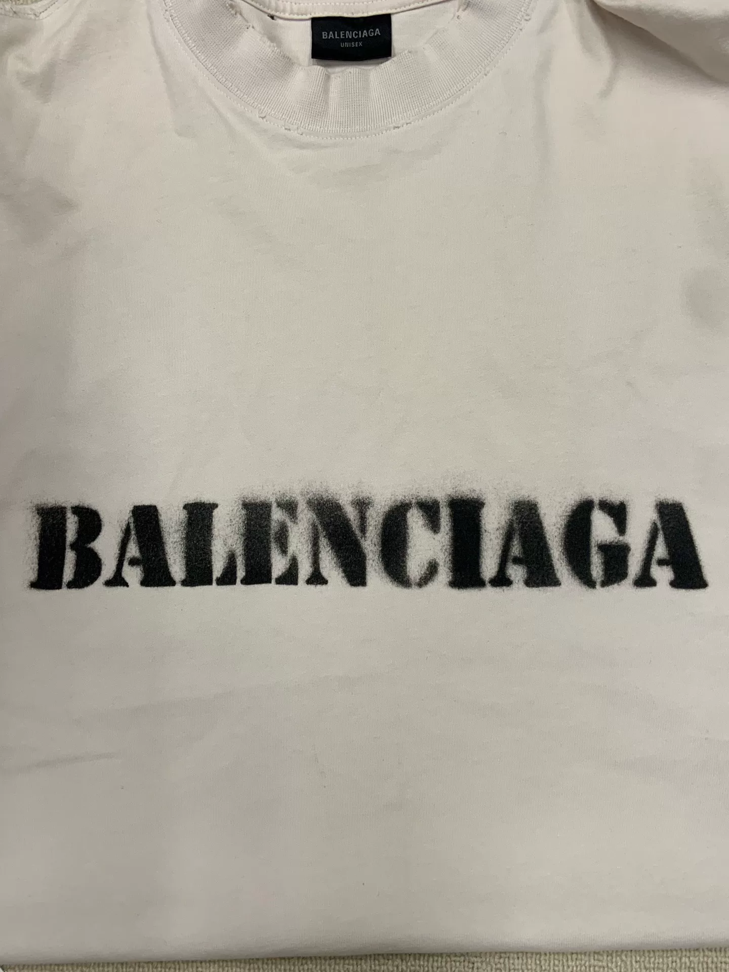 Balenciaga Bal Stencil Type Short-Sleeve T-Shirt — detail